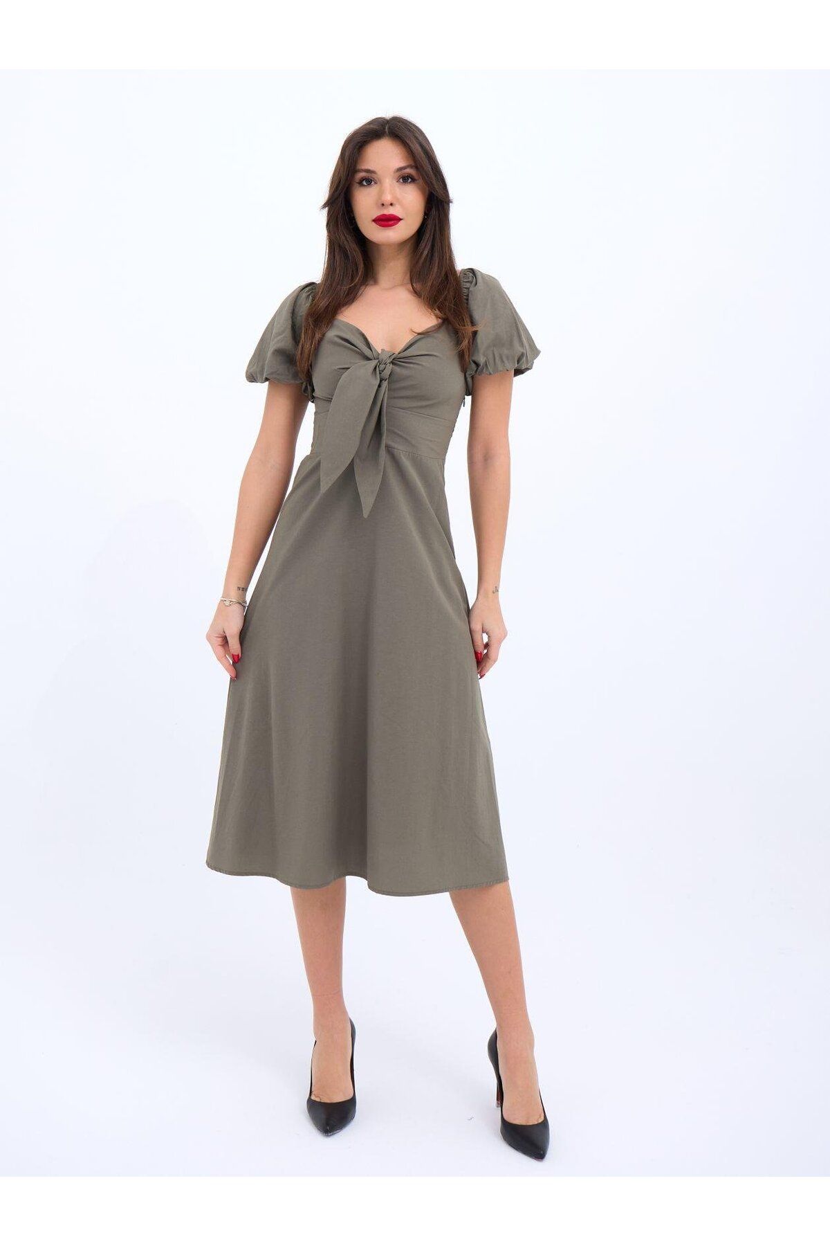ETİLER COLLECTION 5948 ELBİSE-HAKİ