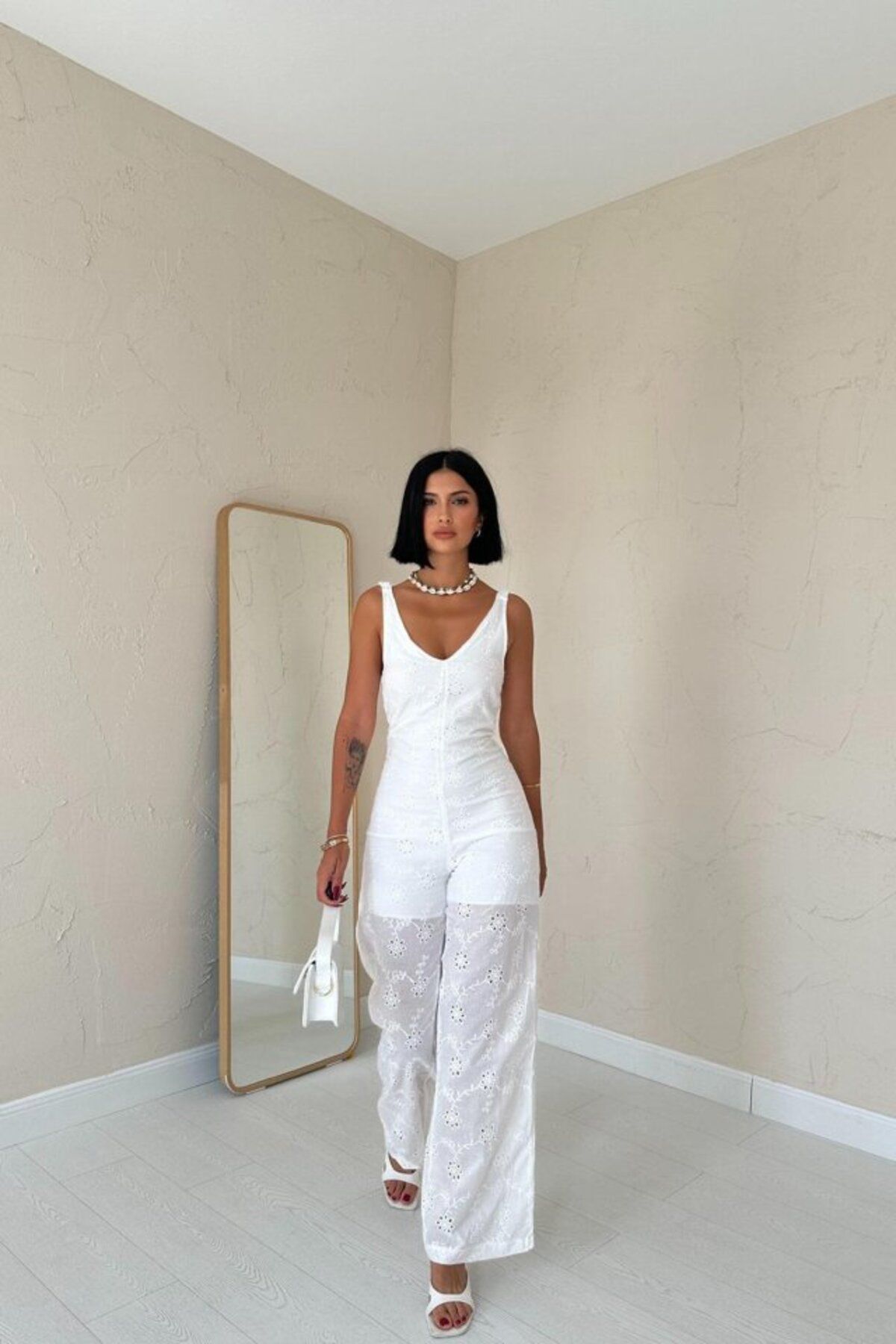 ETİLER COLLECTION Beyaz Fisto Tulum