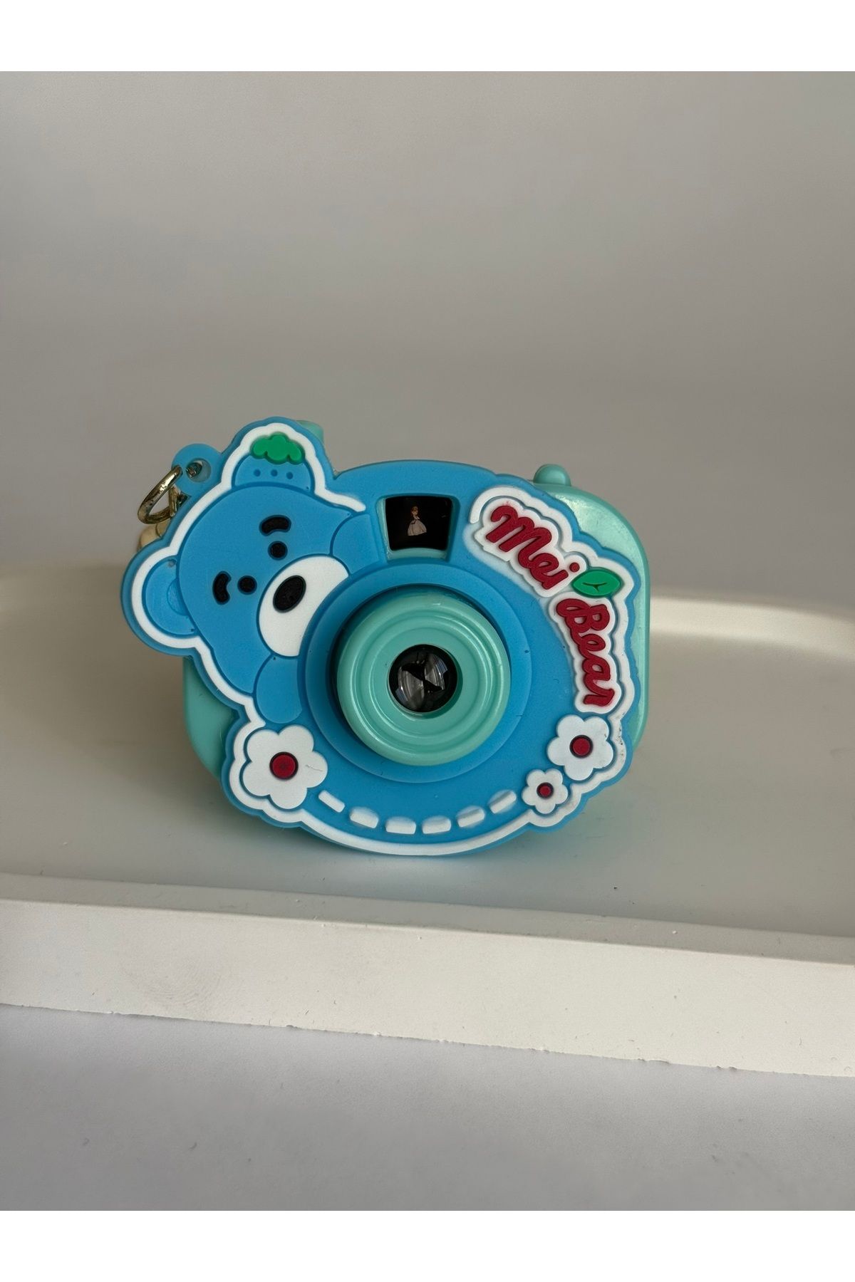 PileaD SEVİMLİ AYICIK FİGÜRLÜ DUVARA YANSITMALI FOTOĞRAF MAKİNESİ ANAHTARLIK ÇANTA SÜSÜ