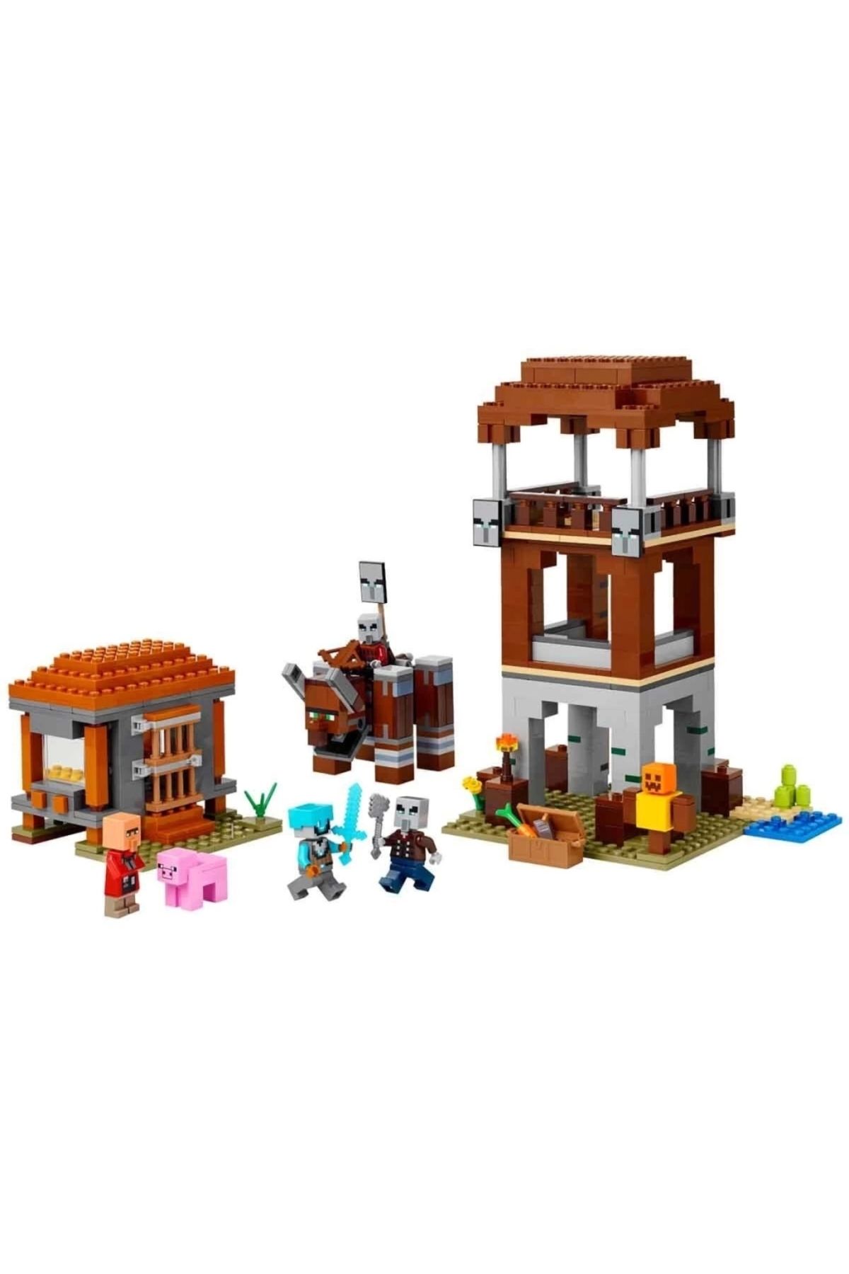 TWOX Çocuk Eğitici OyuncakLEGO Minecraft Yağmacı Karakolu ve Çapulcu 21278
