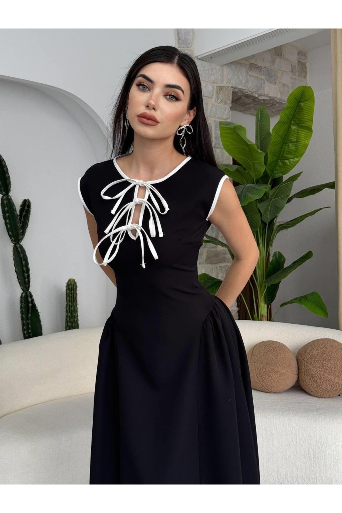 ETİLER COLLECTION Eros Fiyonk Detaylı Elbise