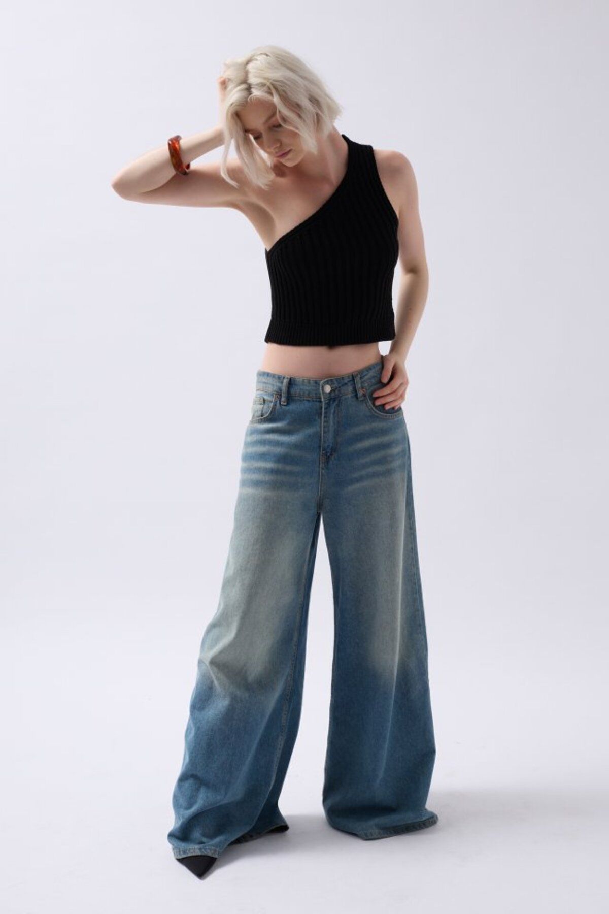 ETİLER COLLECTION Tek Omuz Örgü Bluz