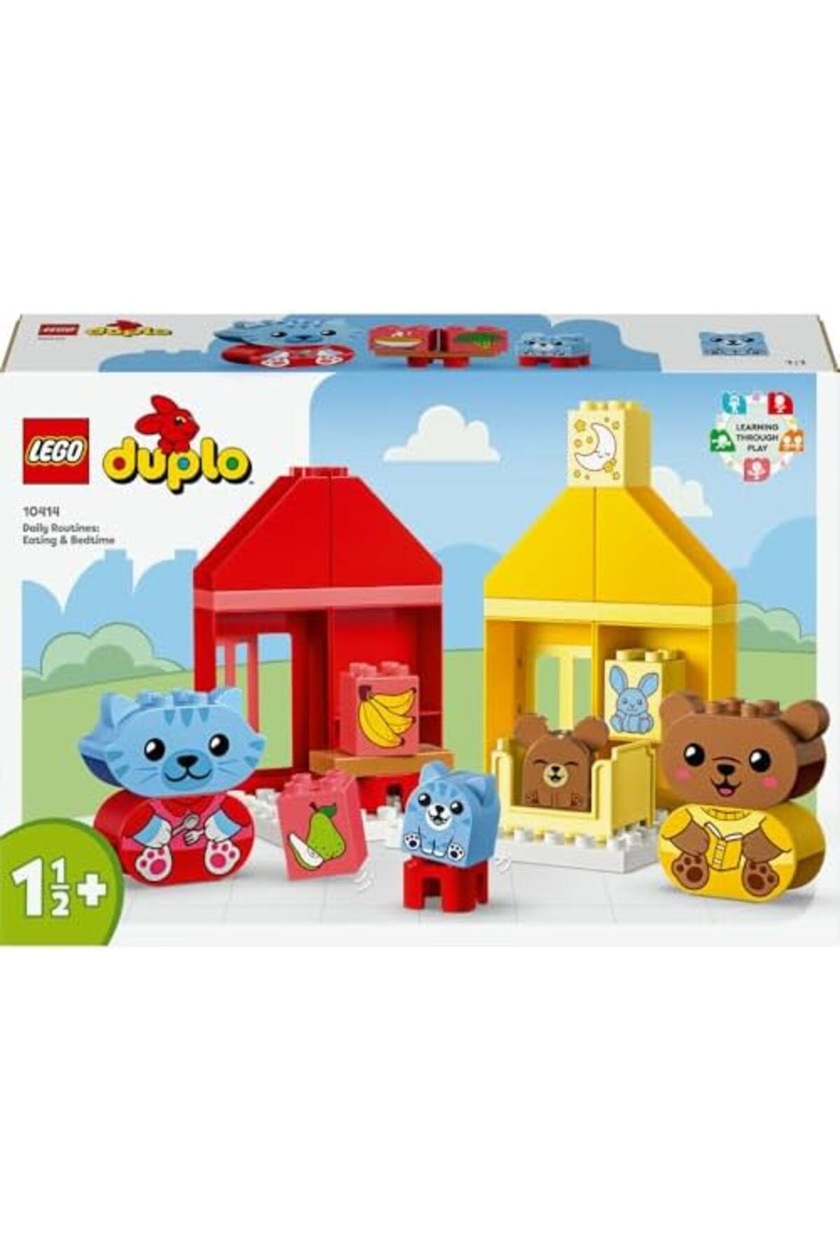 LEGO-DUPLO My First Daily Routines: Eating & Bedtime Toddler Learning Toys with 2 Houses and 4 Anima 9