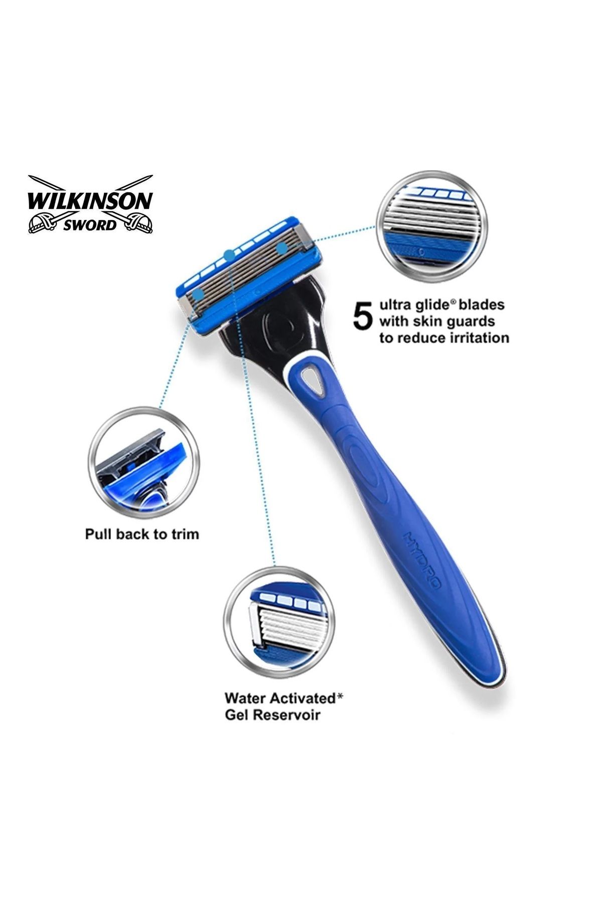 Wilkinson-Razor set, Wilkinson Sword Hydro 5 Protection Regular, men, 9 refills included 4