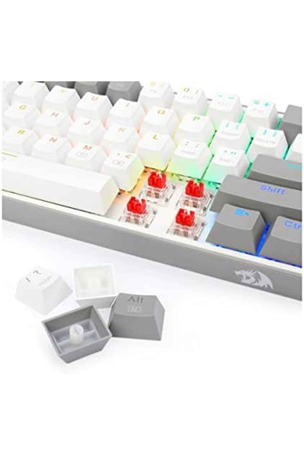 REDRAGON-K617 Fizz 60% Wired RGB Gaming Keyboard - 61 Keys Hot-Swap Compact Mechanical Keyboard with 8