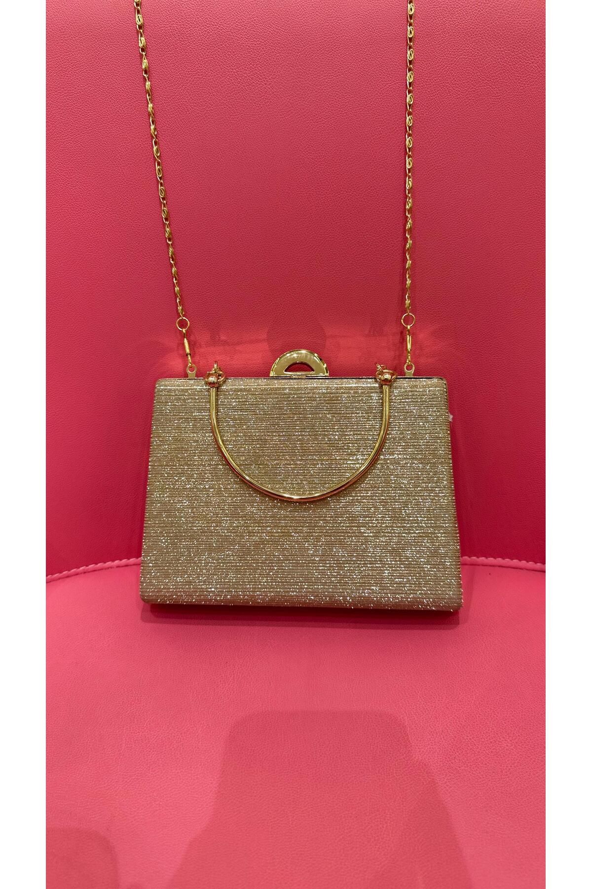 Lussara Shoes&Bags Zarif tasarımlı simli abiye çanta