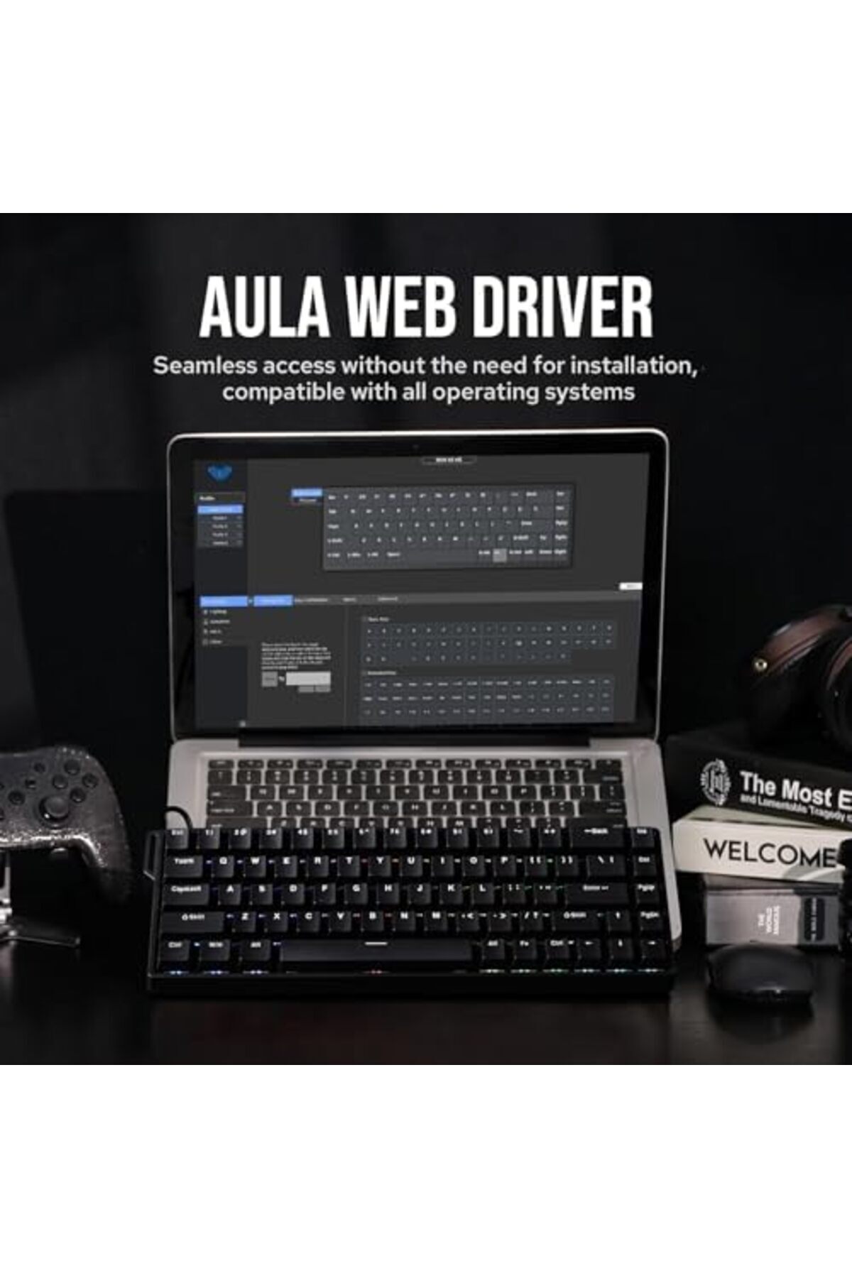 Epomaker-AULA WIN68 HE Magnetic Keyboard with Adjustable Actuation, Hall Effect Keyboard with 0.3ms 8