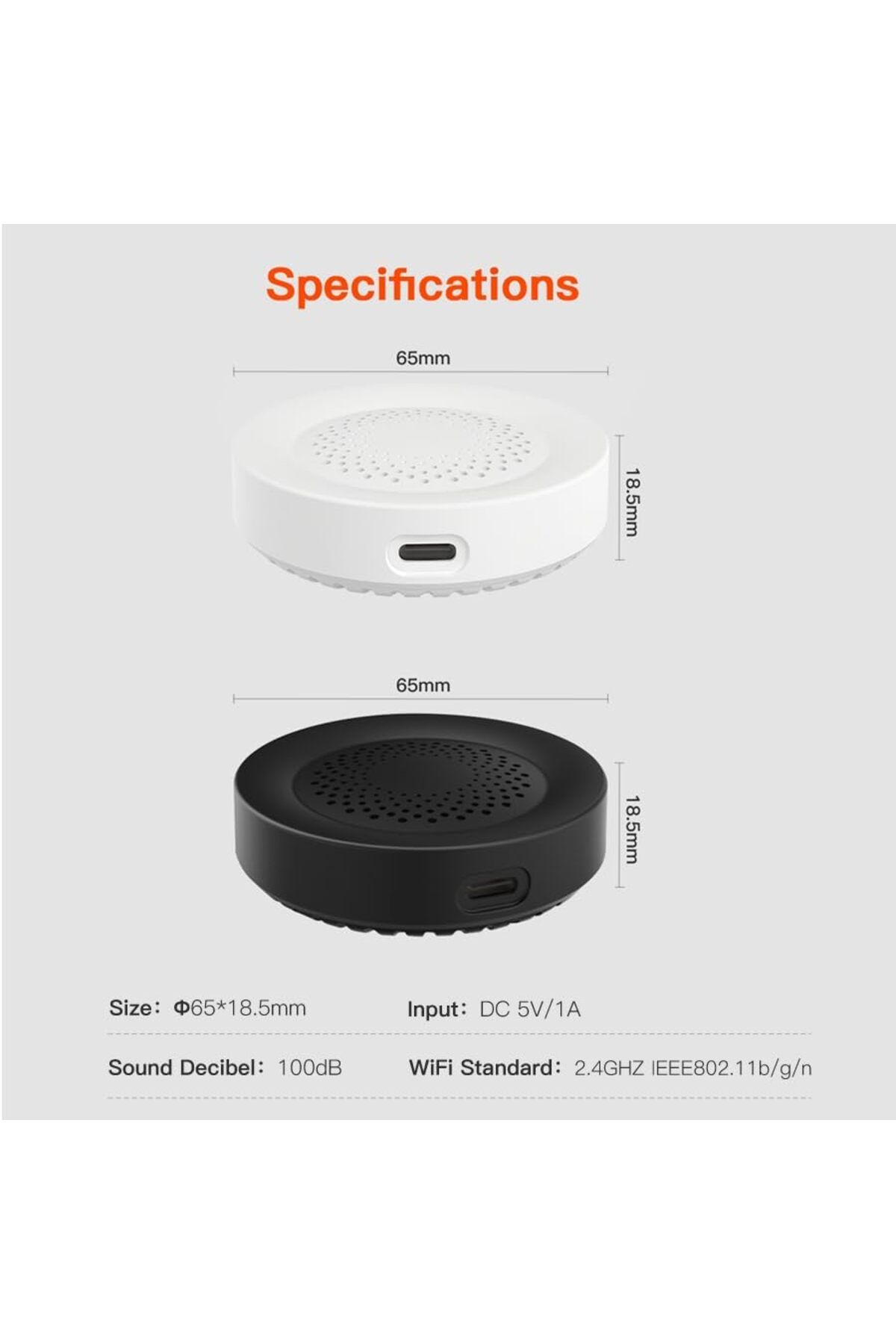 UanTii-Tuya Smart Siren Alarm 100dB Loud Speaker Wifi Siren Speaker with Strobe Light Alert for Home 9