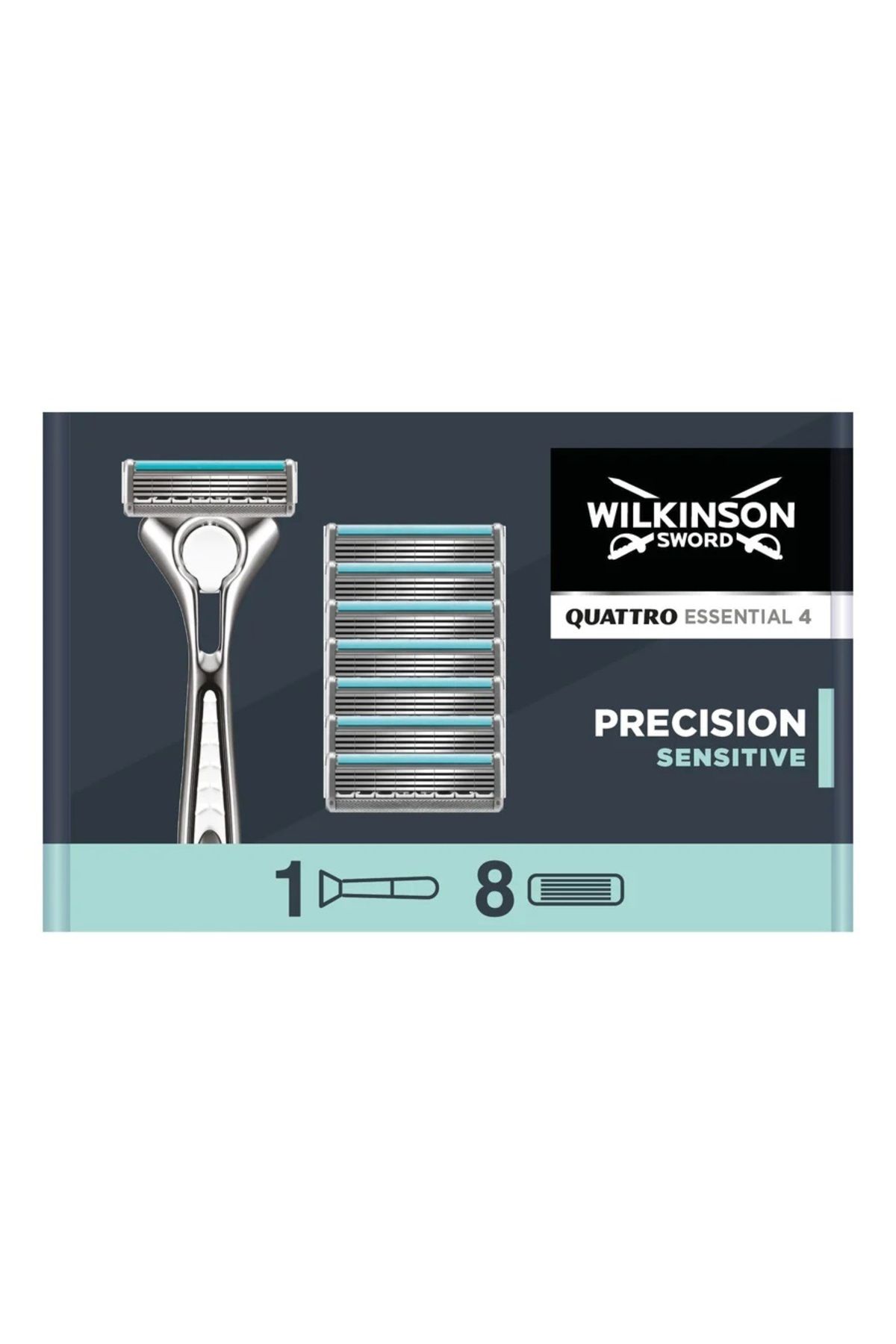 Wilkinson-Sword Quattro Titanium Essential 4 Sensitive Shaver Set, 9 Refills 4