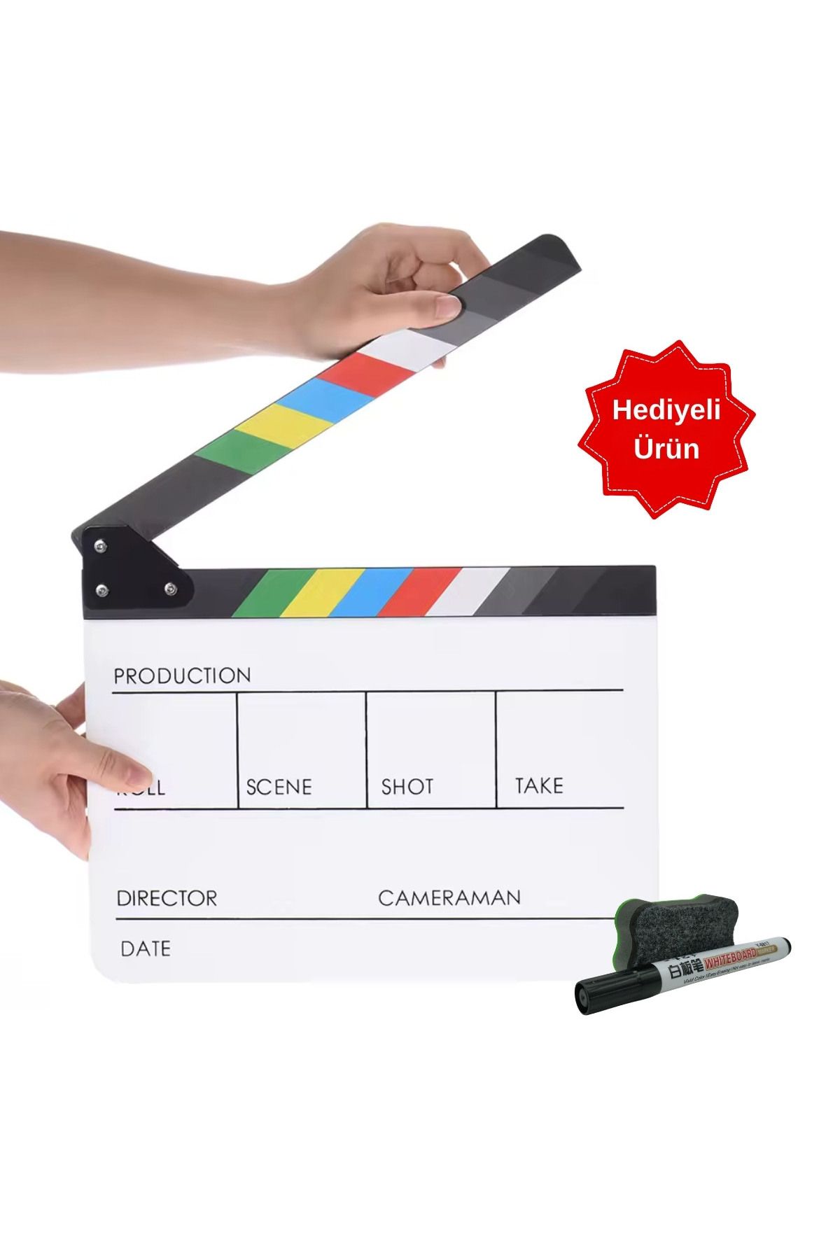 Gdx CLP-01 Klaket - Clapperboard Clapboard (Kalem ve Silgi Hediyeli)