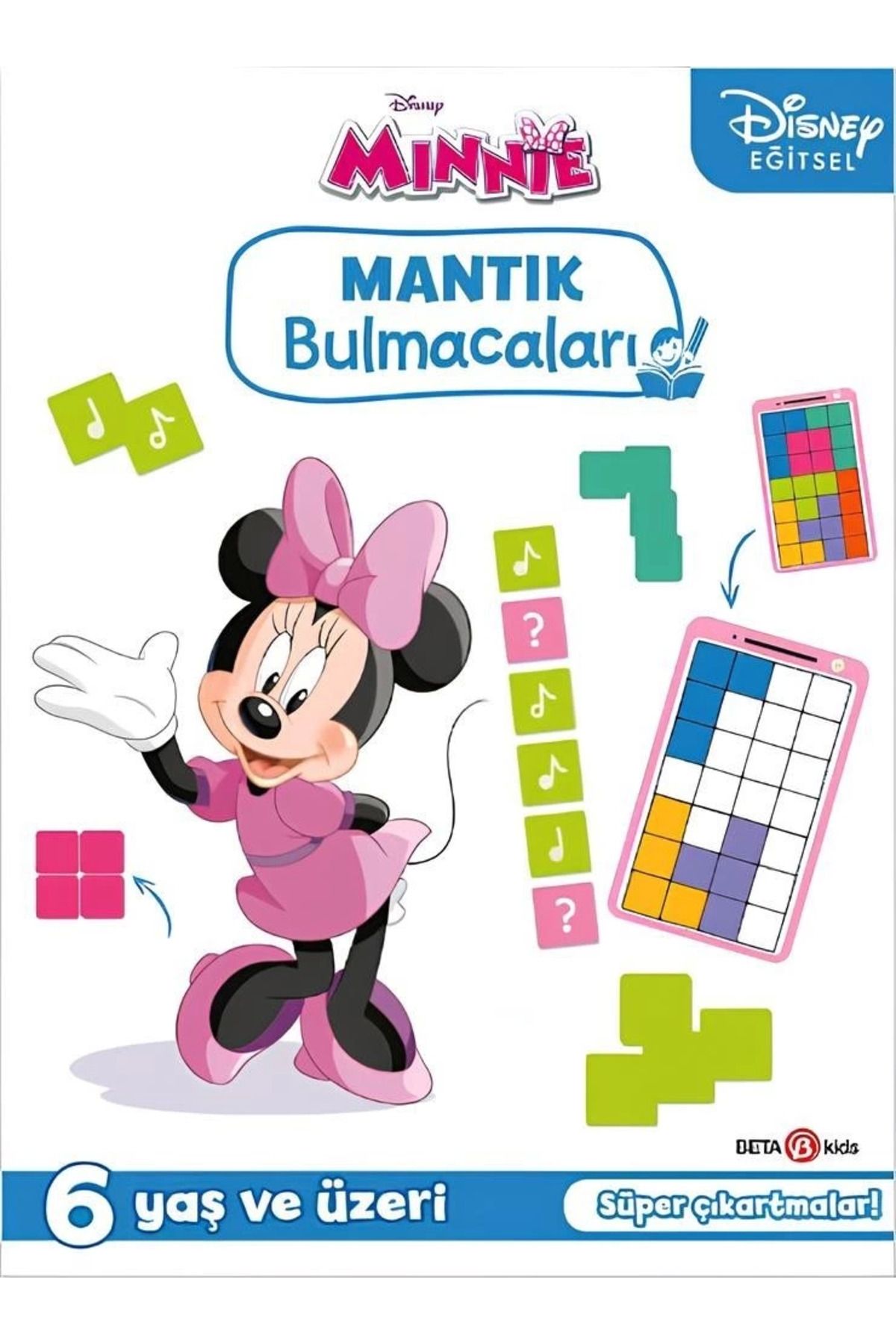 TOYFEST Disney Eğitsel Minnie Çıkartmalı Mantık Bulmacaları