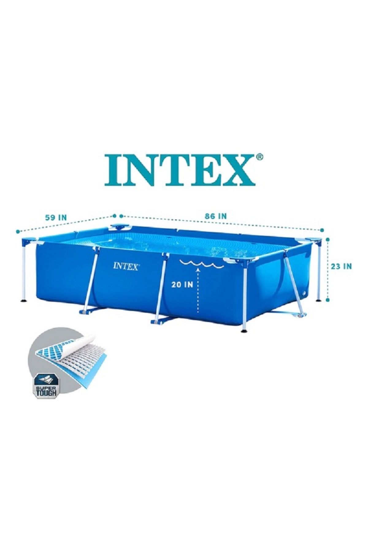 Intex-Rectangular Frame Pool Blue 4
