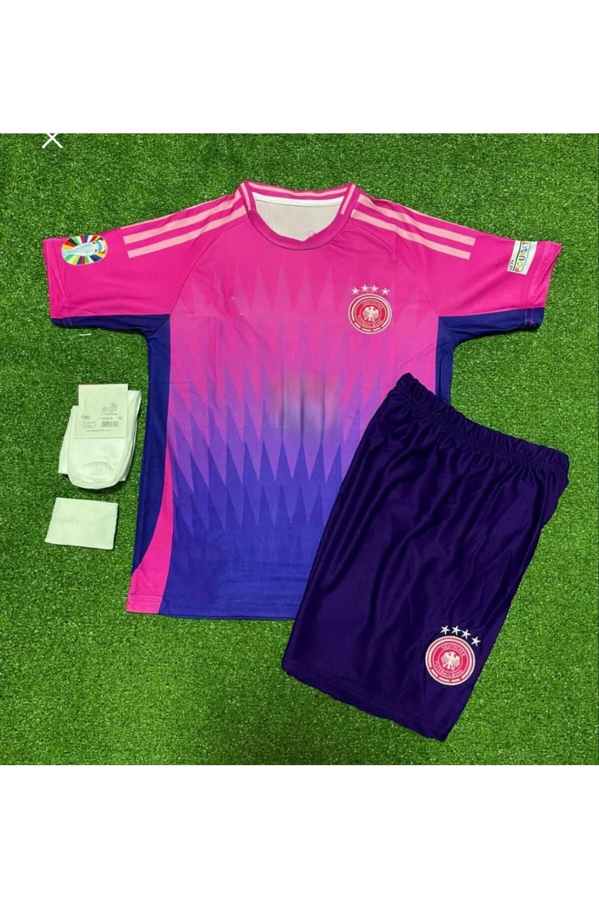 BARBITOS Almanya Euro 2024 Avrupa Şampiyonası Çocuk Deplasman Pembe Forması 4lü set