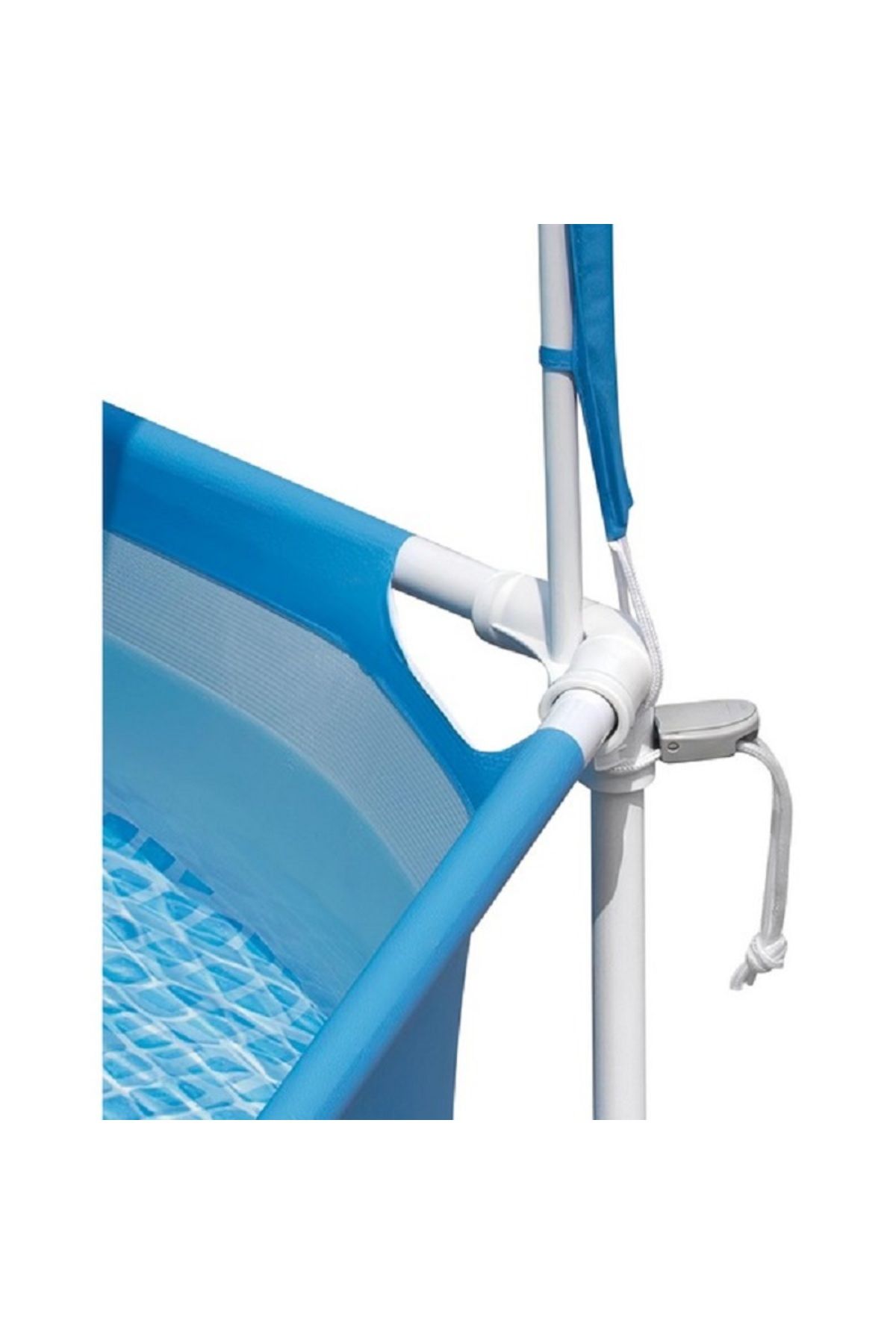 Intex-Canopy Metal Frame Kiddie Pool with Built-In Sprayer Blue and White 3