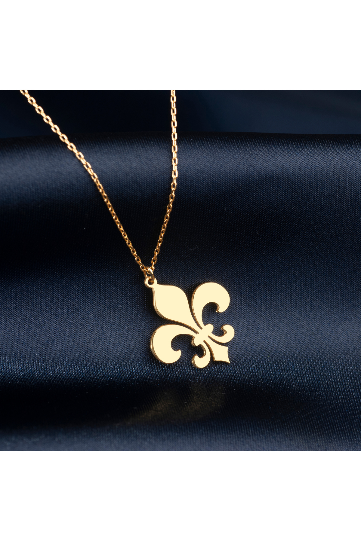DIZY SILVER Fleur-de-Lis Figürlü Gümüş Kolye • 925 Ayar • Asalet