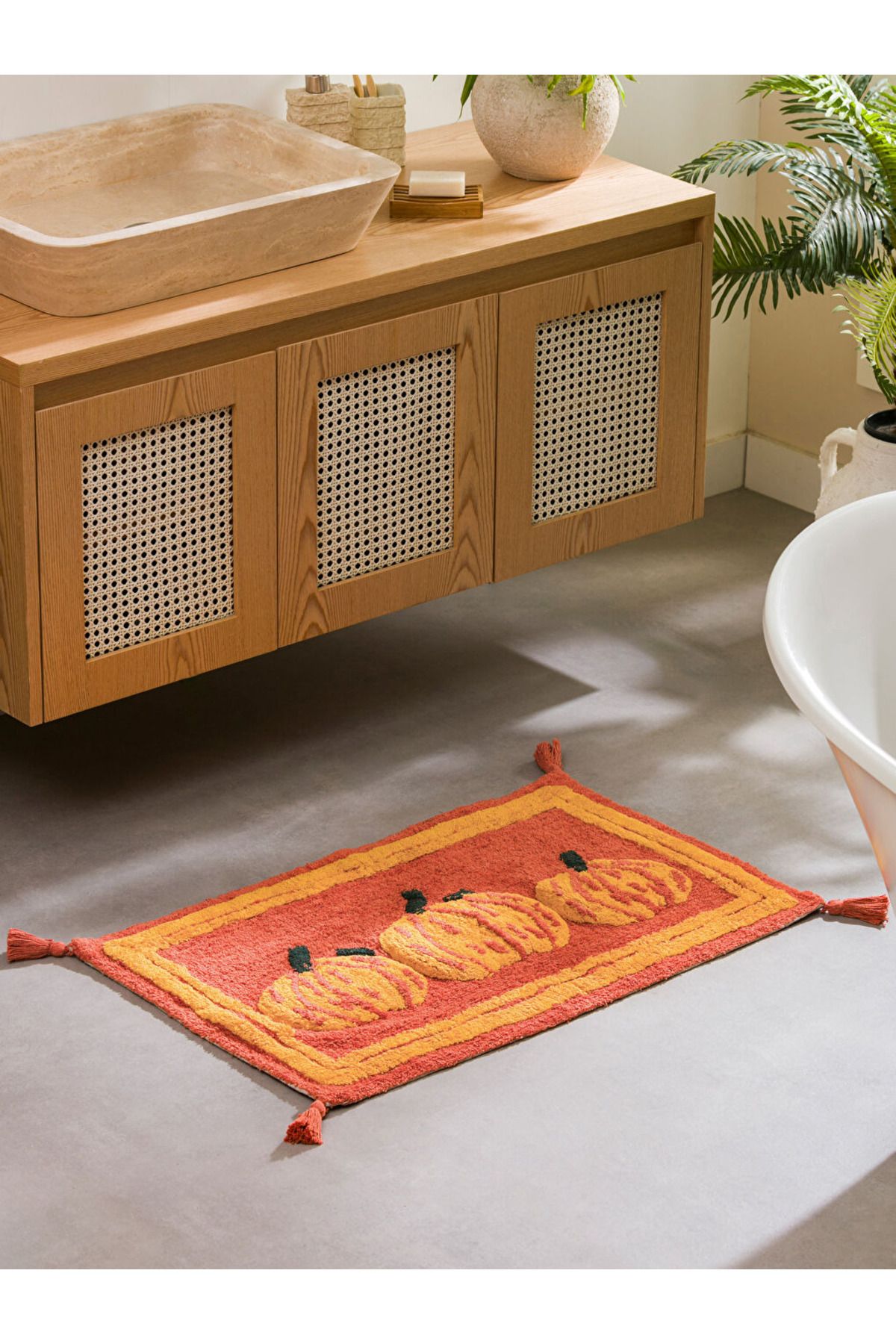 LC Waikiki LCW HOME Kahverengi H12 Püskül Detaylı Banyo Paspası 50x80 cm