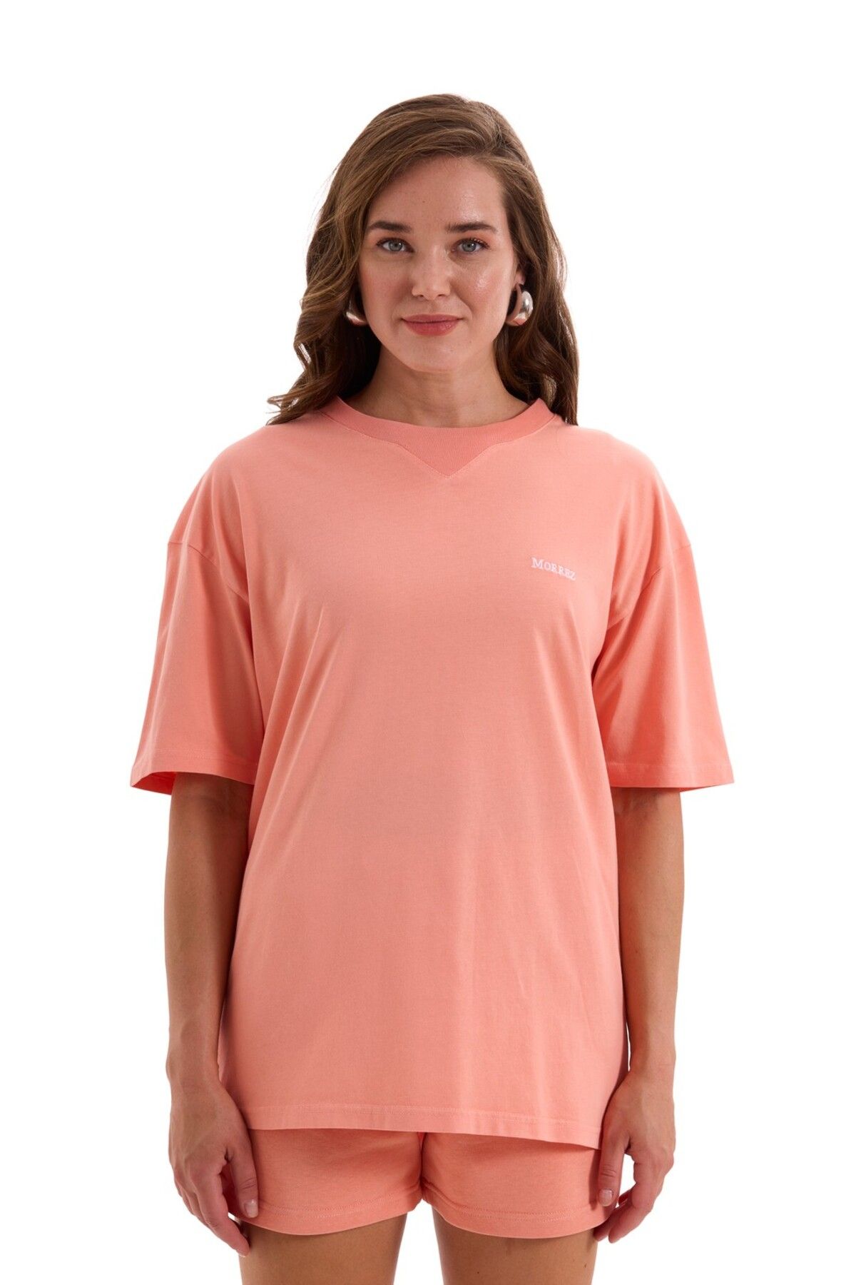 MORREZ Şeftali Pembesi Essentials Oversize T-shirt K