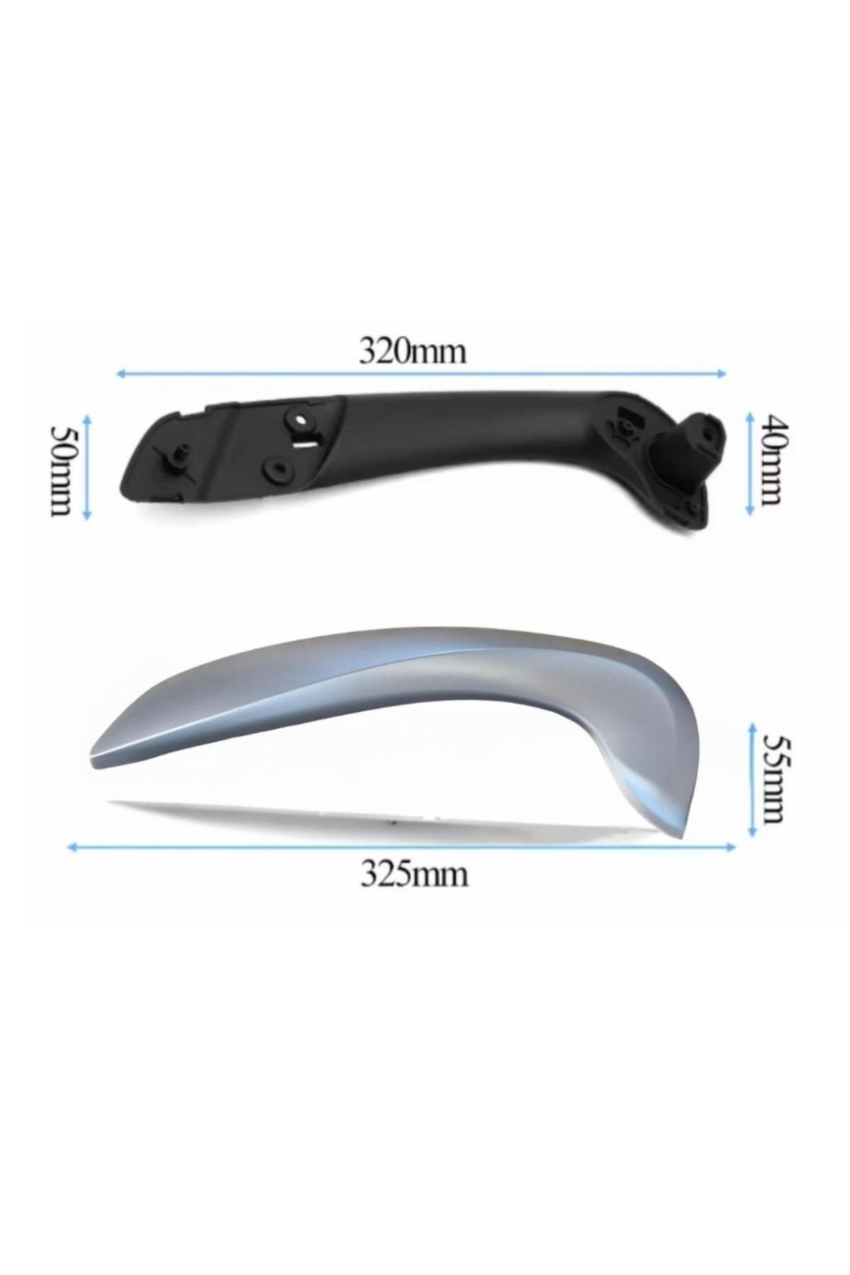 ZETOTO-Fluence Megane 3 Door Door Inner Handle Grip Matte Chrome Lower and Upper Part Right Side 809600017R 2