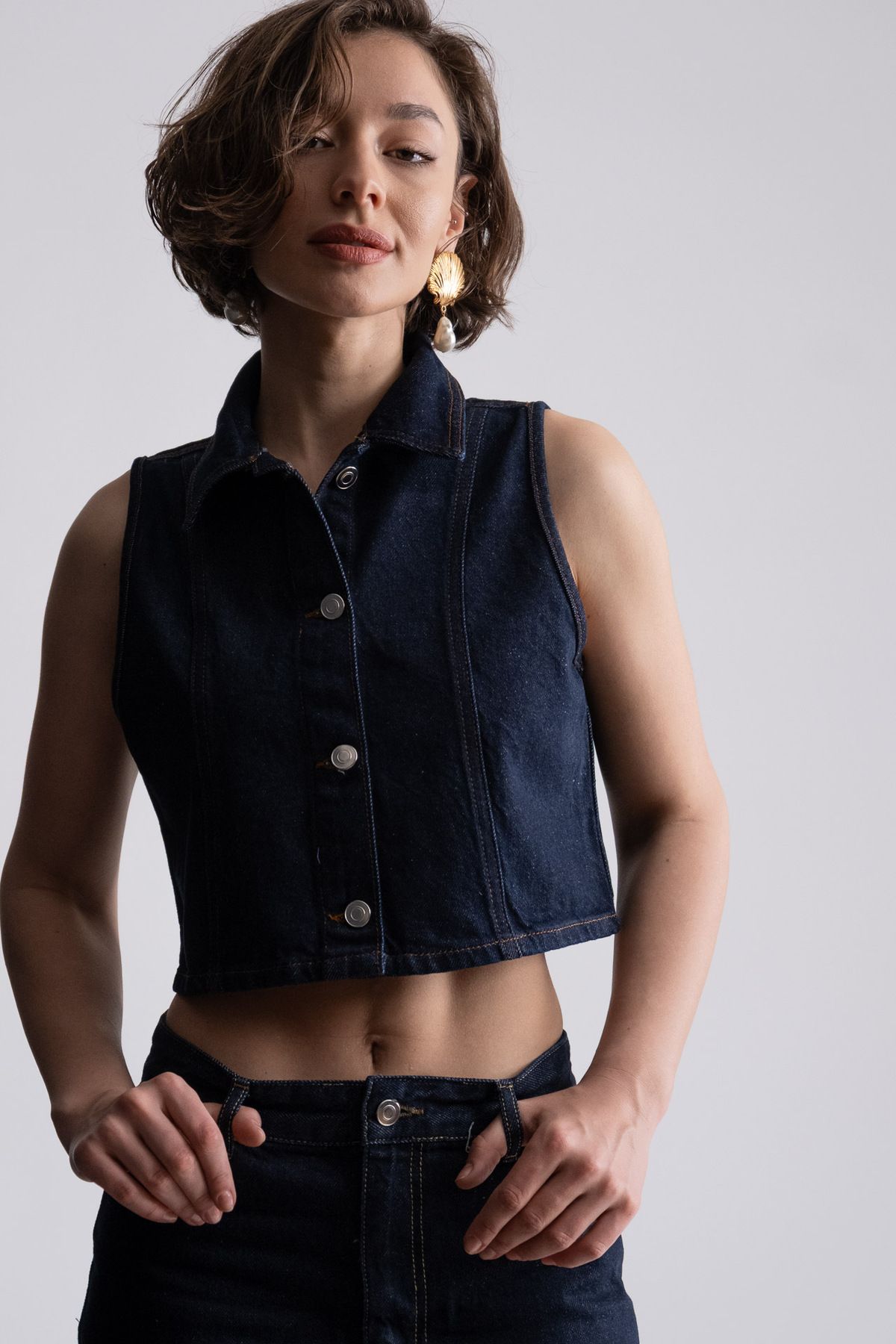 SEPANU COLLECTION Kadın Denim Yelek