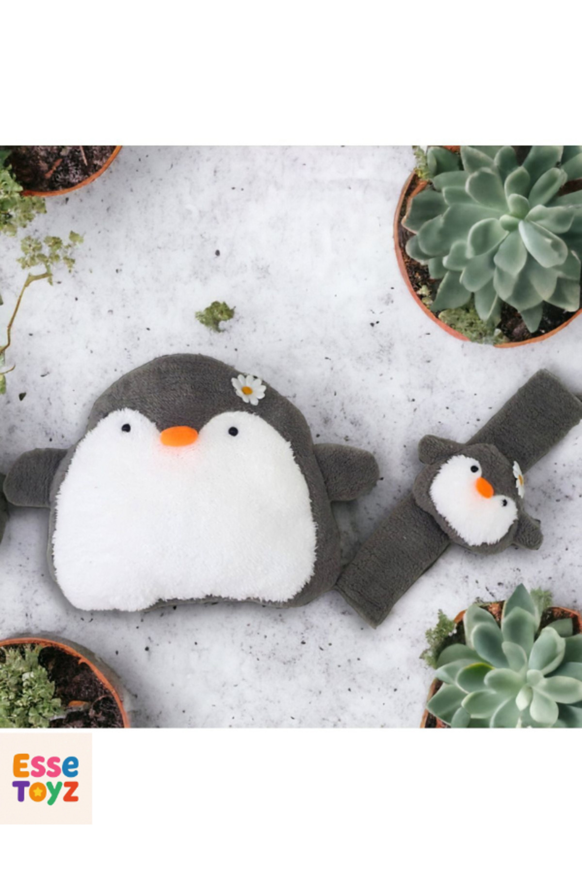 Genel Markalar Neşeli Penguen Araba Yastığı ve Emniyet Kemeri Kılıfı İkili Set fotoğrafı 3 (önizleme)