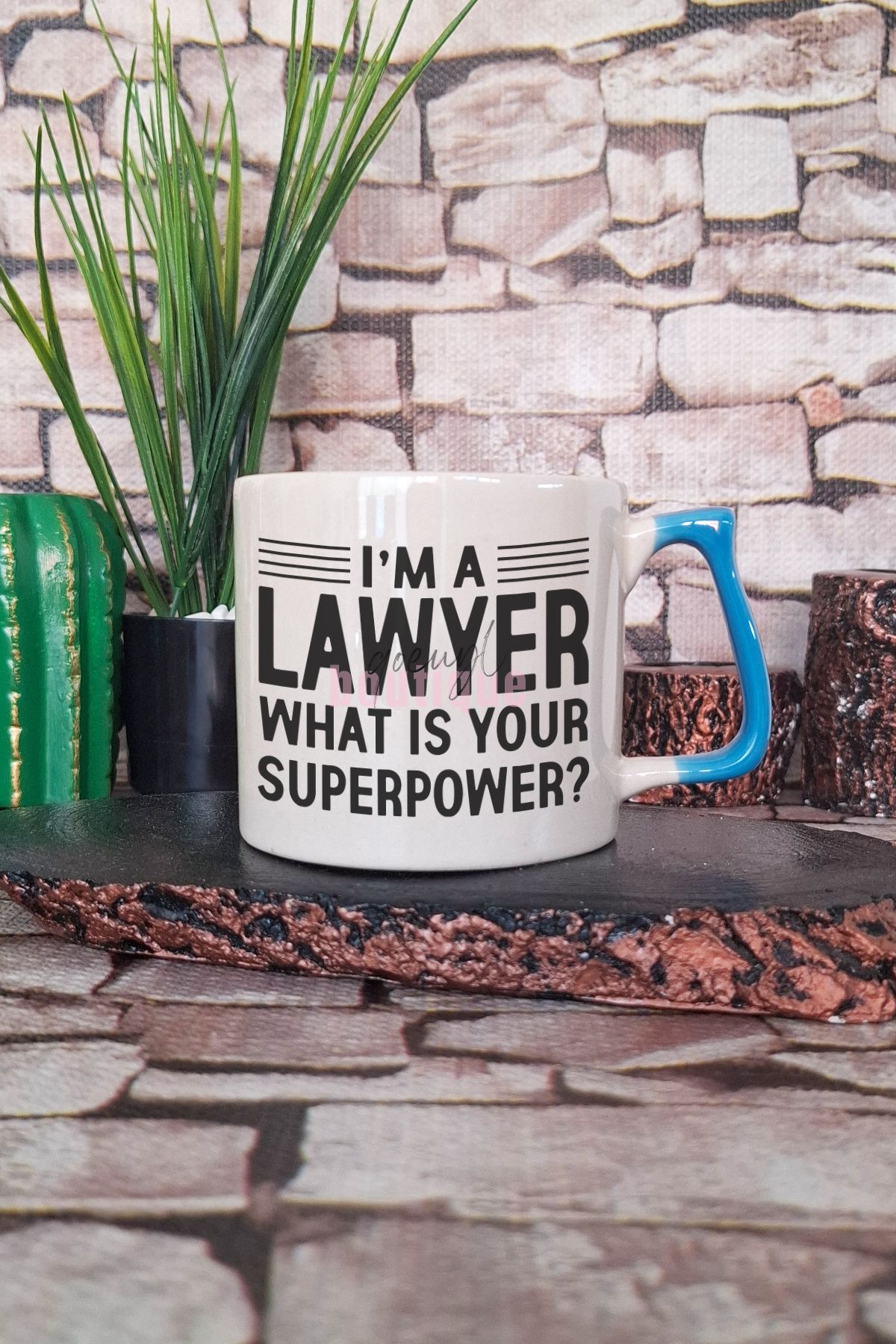 qoeuyl boutique I Am A Lawyer What's Your Superpower Yazılı Avukat Esprisi Hediyelik Kulplu Kupa Bardak