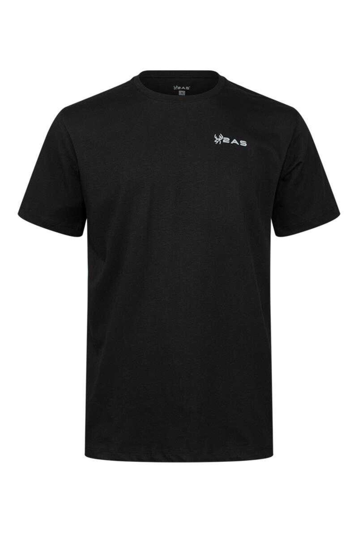2AS Admın Erkek Yuvarlak Yaka T-shirt Siyah 2asadmınfbm25-0924