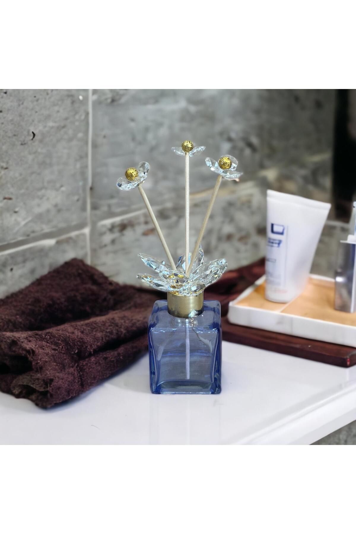 Pario Home Kristal Koku Şişesi Dekor Bal Rengi