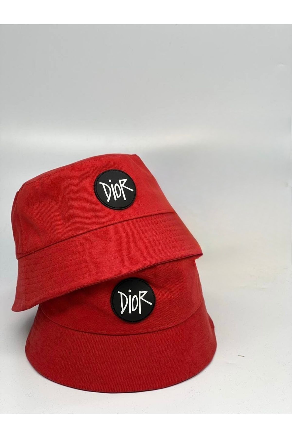NO BRAND Kırmızı Unisex Yuvarlak Logolu Şapka Yeni Sezon