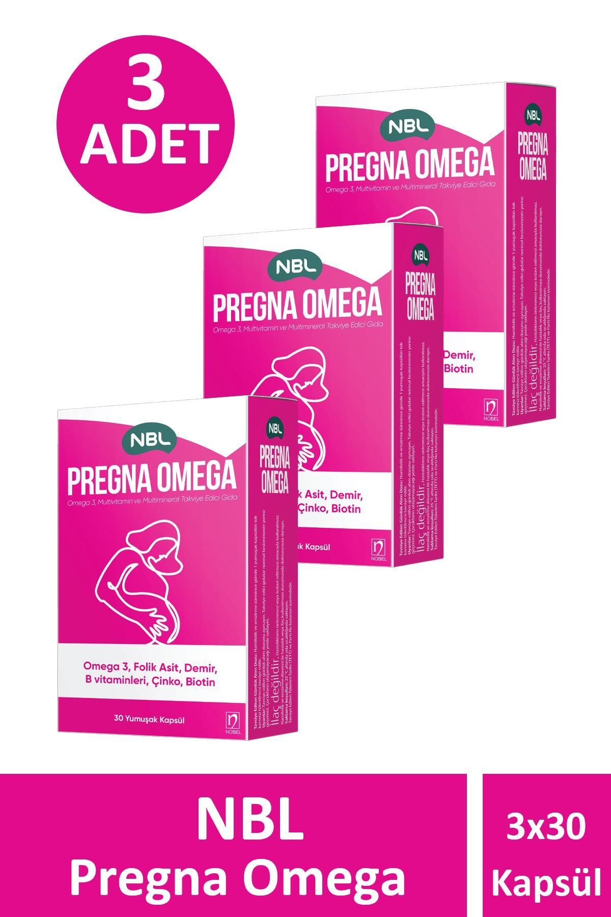 NBL Pregna Omega 30 Kapsül 3 Adet