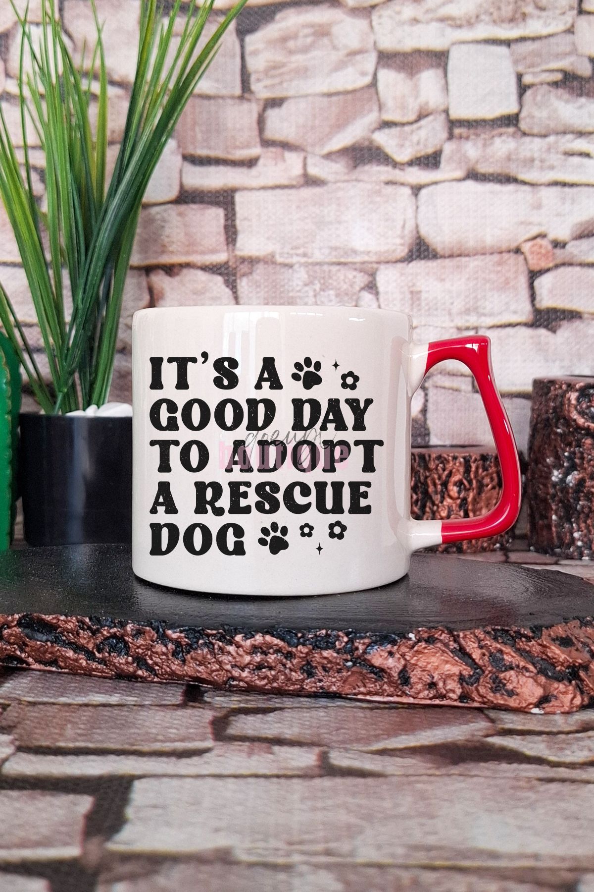 qoeuyl boutique Its A Dog Baskılı Köpeksever Tasarımı Hediyelik Kulplu Kupa Bardak