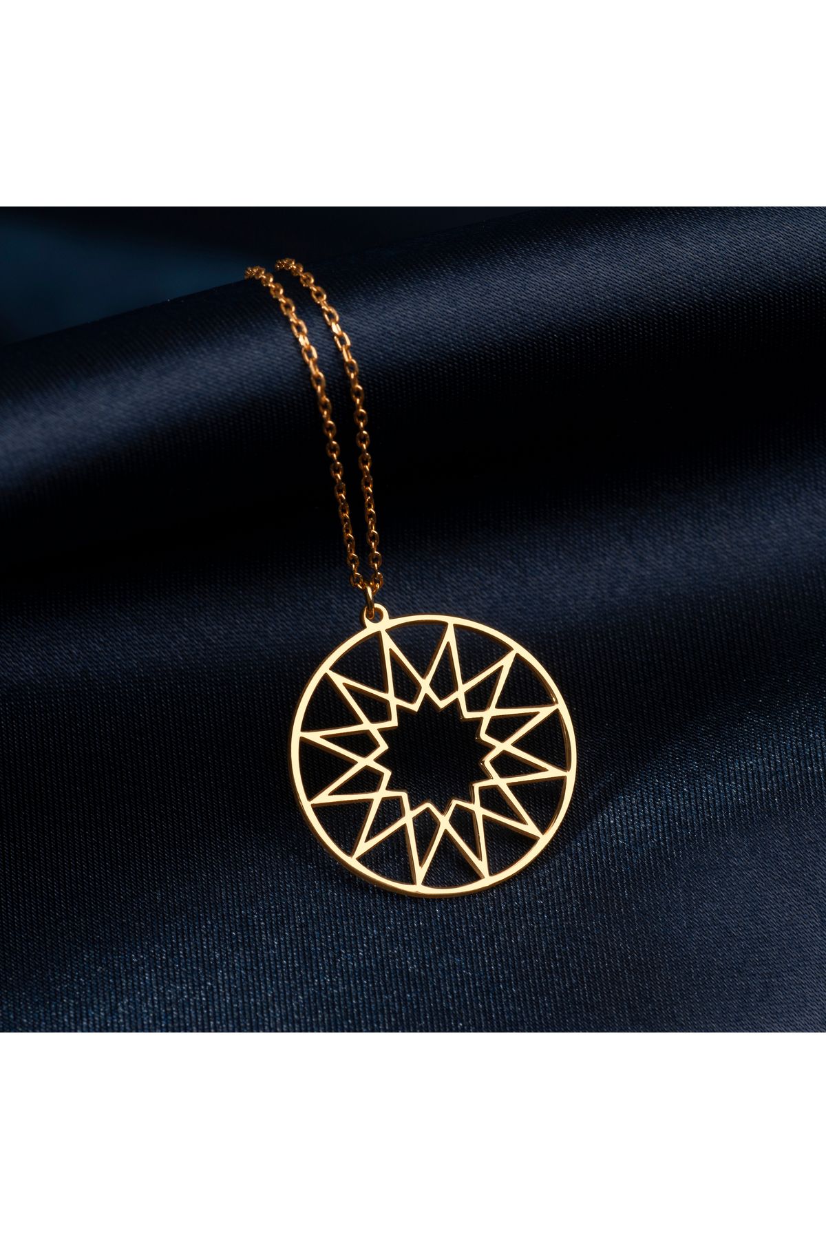 DIZY SILVER Geometrik Yıldız Kolye • 925 Ayar Gümüş • Altın Kaplama • Anlamlı Hediye • Minimal Takı