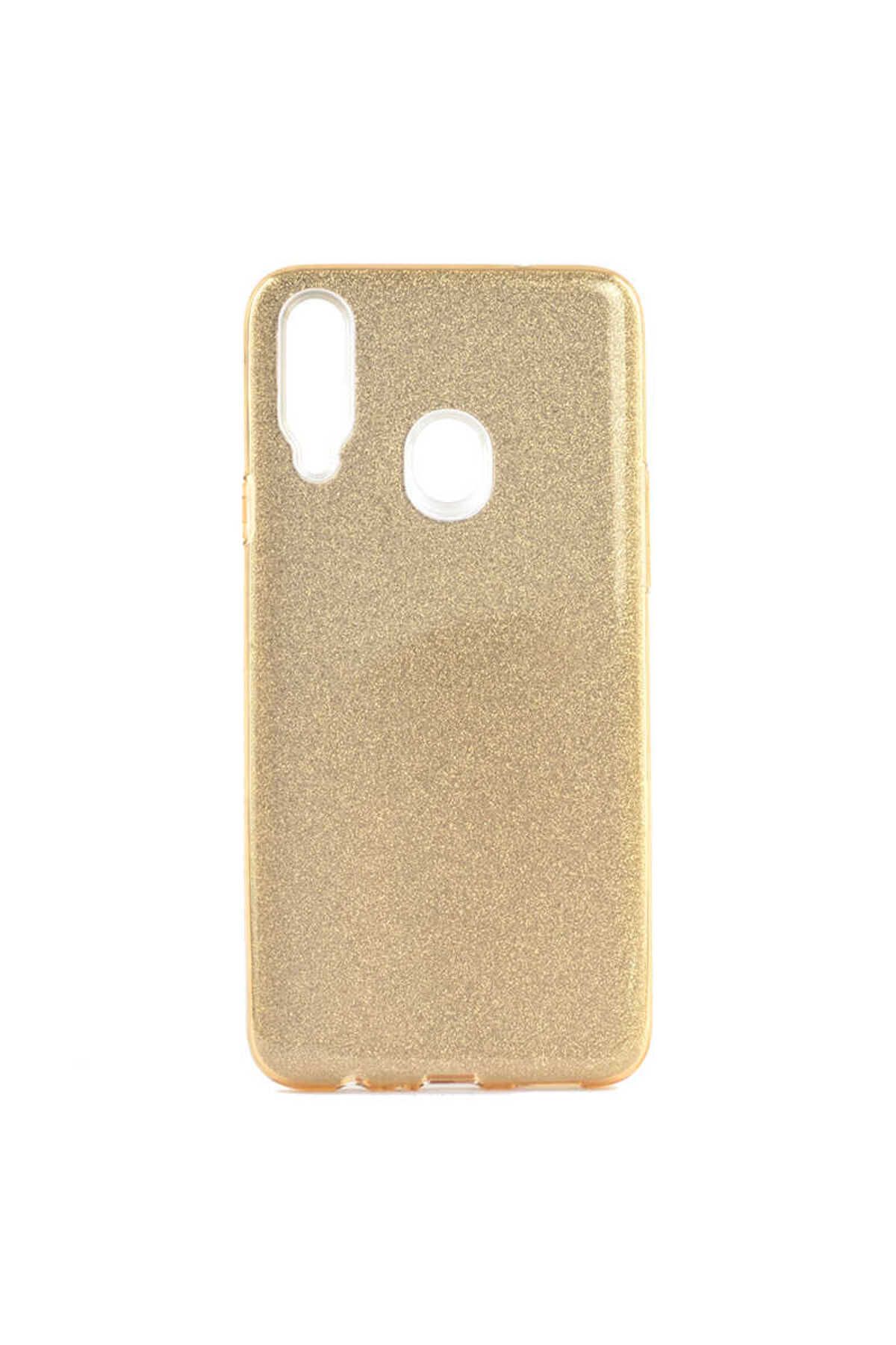 halkhouse Galaxy A20S Kılıf Renkli Simli Parlak Şık Sert Kadın Kapak Shining Silikon