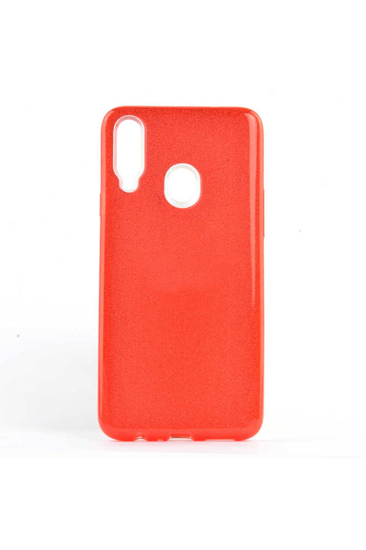 halkhouse Galaxy A20S Kılıf Renkli Simli Parlak Şık Sert Kadın Kapak Shining Silikon