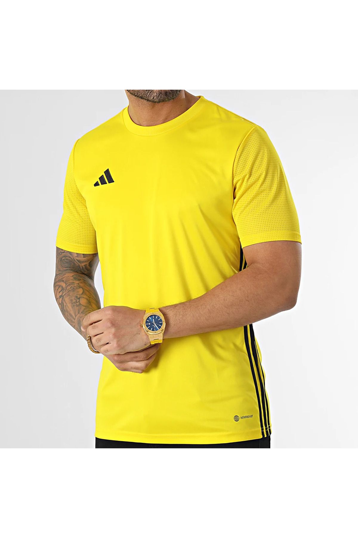 adidas-Ανδρικό μπλουζάκι προπόνησης κατάλληλο για καθημερινή χρήση και αθλητικό άνετο απλό μπλουζάκι 3