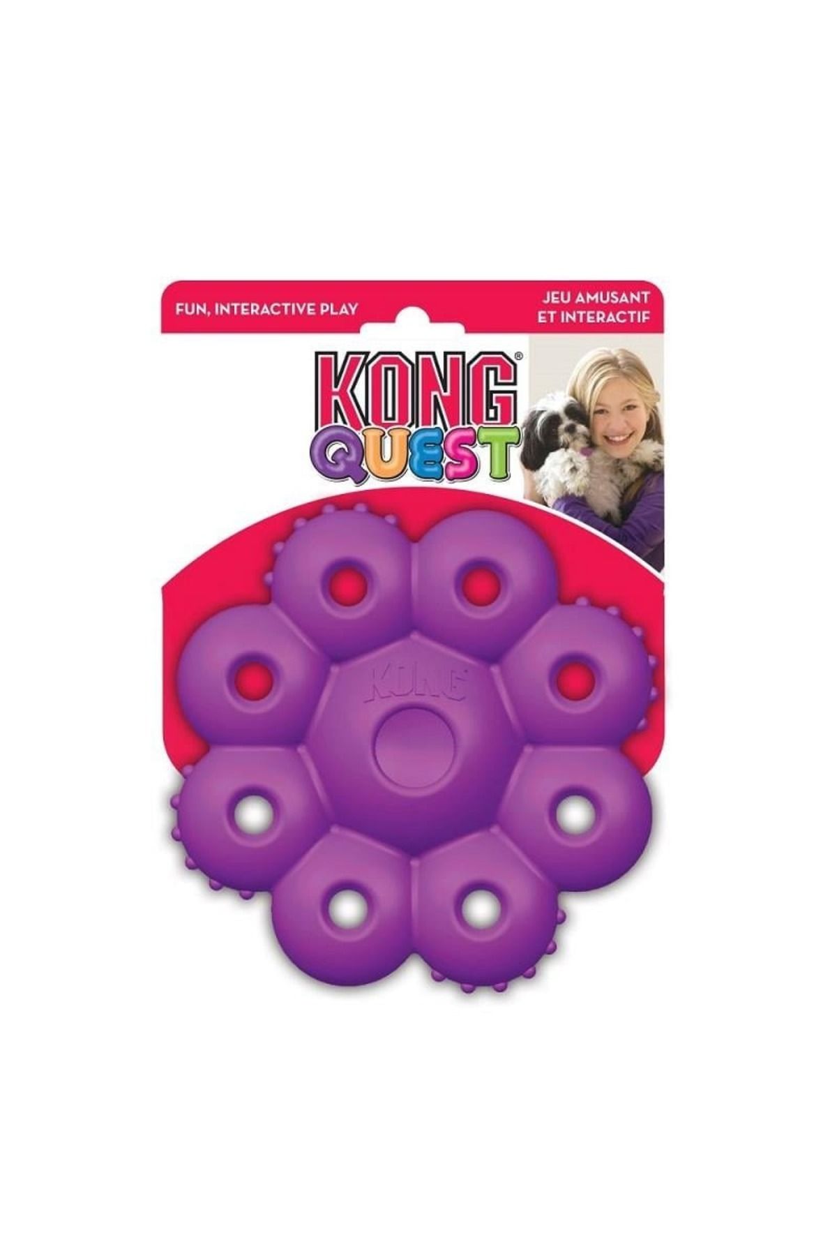 Kong Quest Star Çiçek Şeklinde Köpek Oyuncağı Small Karışık Renk