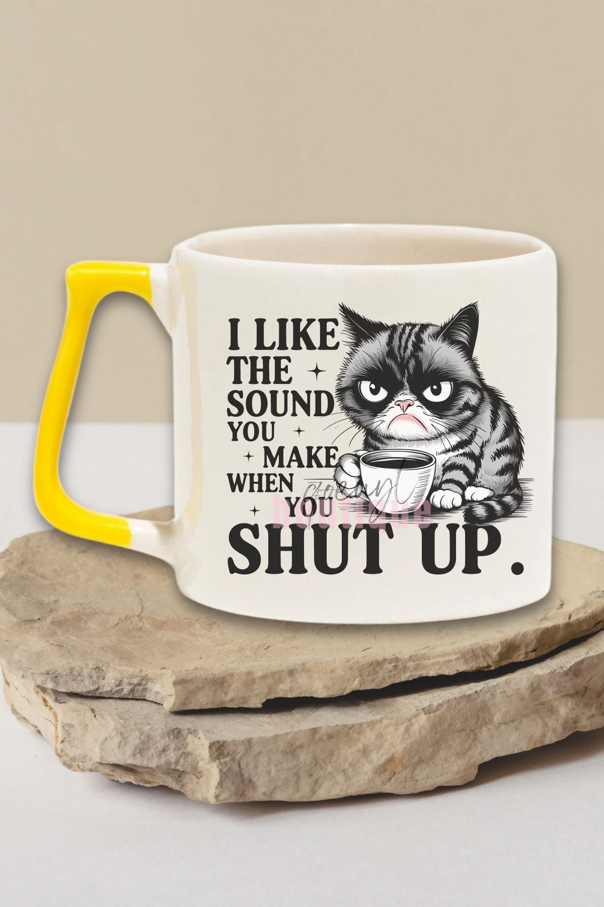 qoeuyl boutique I Like The Sound You Make When You Shut Up Yazılı Komik Hediyelik Kulplu Kupa Bardak