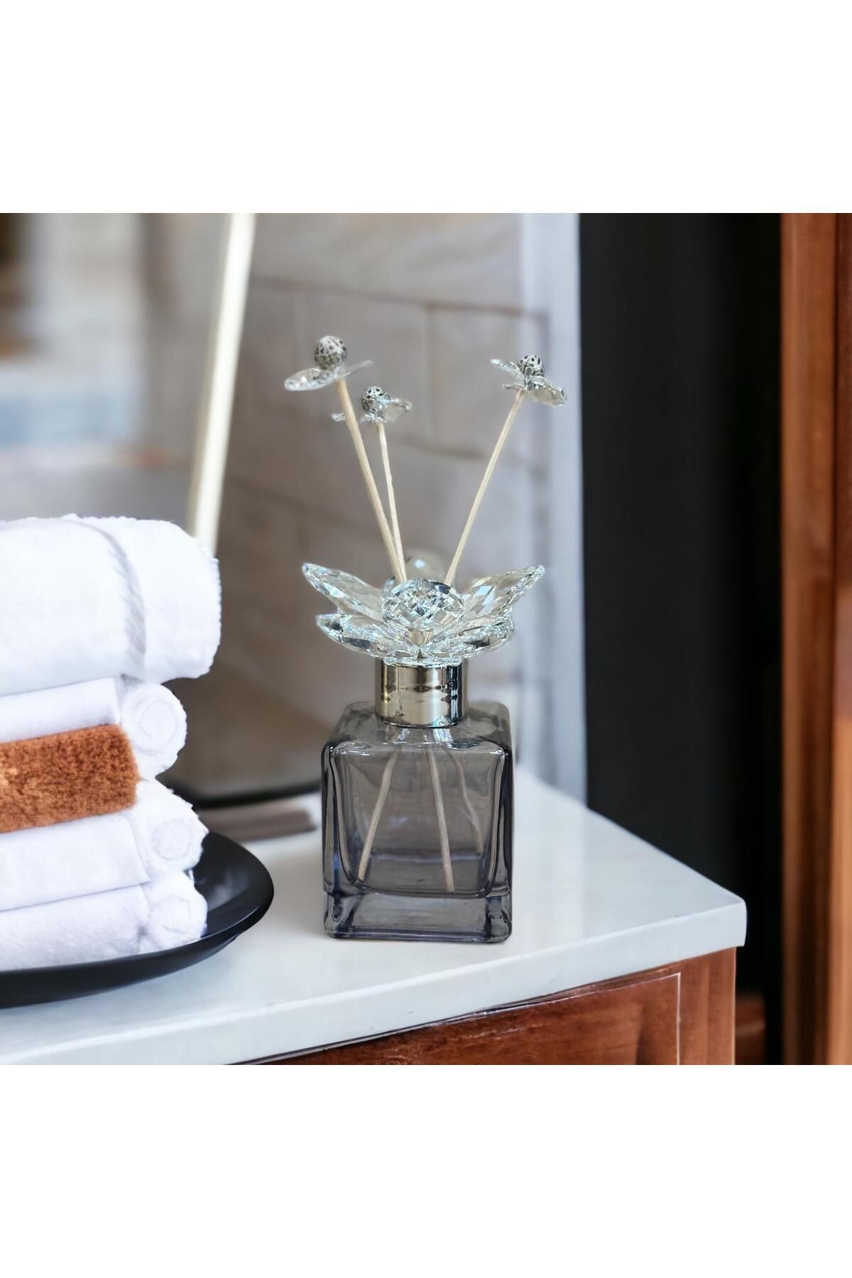 Pario Home Kristal Koku Şişesi Dekor Bal Rengi