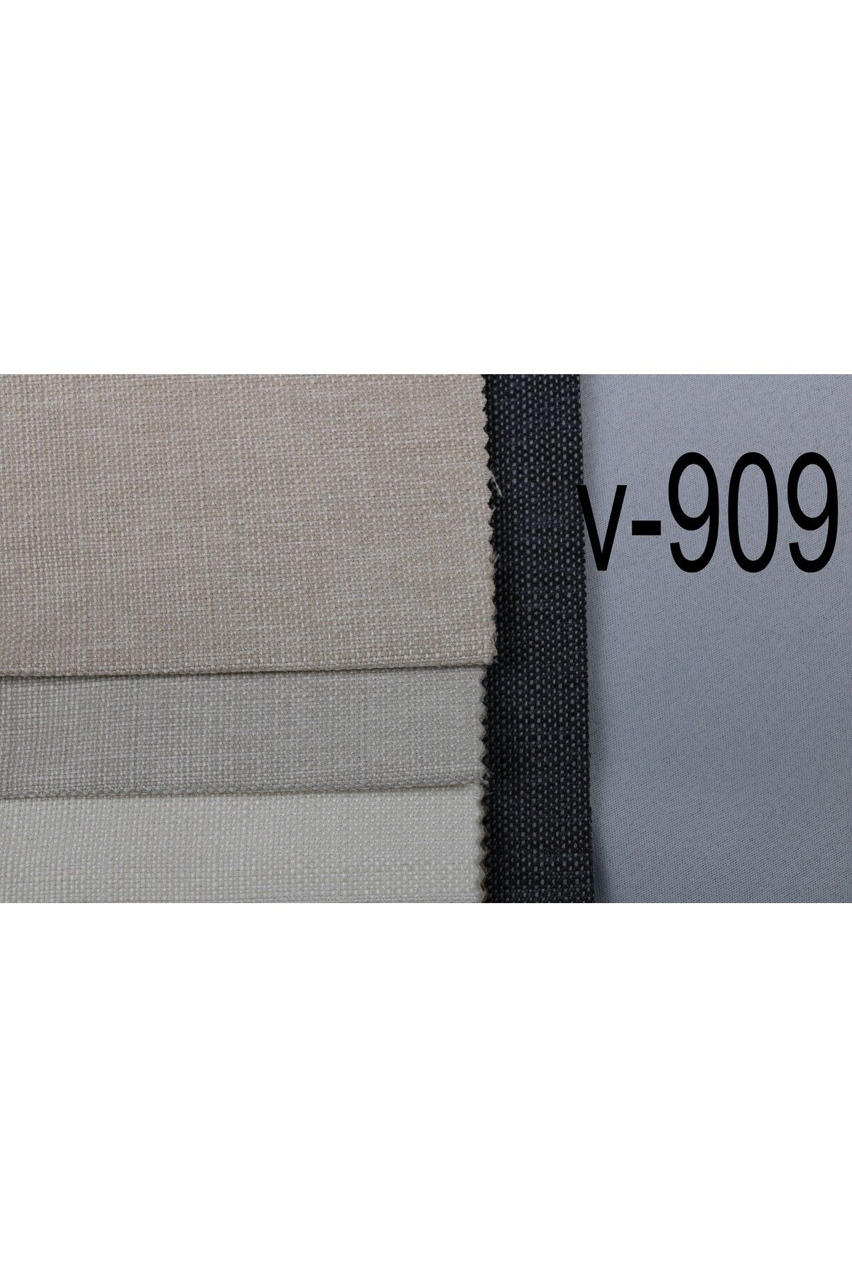 MebelPort Curtain Keten Fonluk Rüstik Ve Kornişe Uygun Düz Dikim