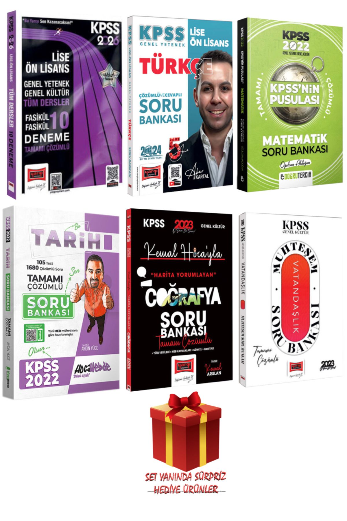Yargı Yayınları 2026 KPSS Lise-Ön Lisans GY-GK Tüm Dersler Deneme+Türkçe+Matematik+Tarih+Coğrafya+Vatandaşlık Soru B