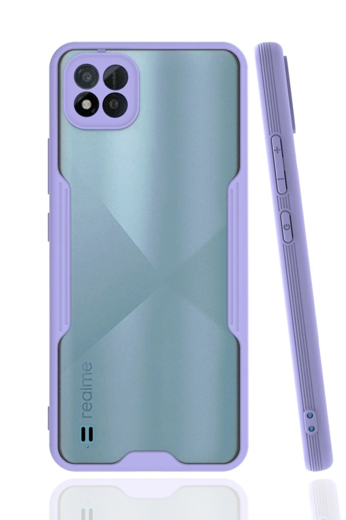 Toptan Bulurum Realme C11 2021 Kılıf Platin Silikon - Lila