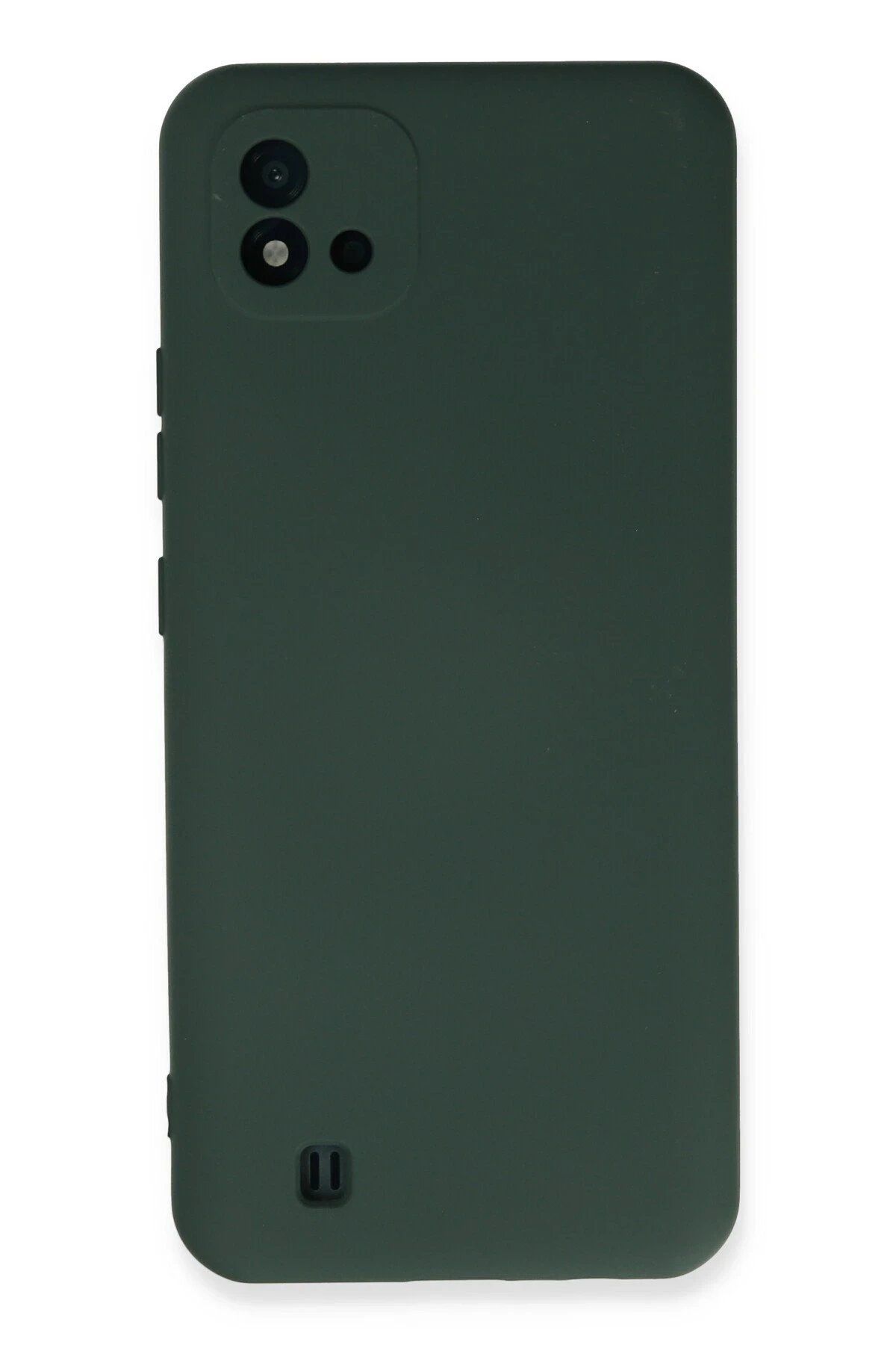 Toptan Bulurum Realme C11 2021 Kılıf Nano içi Kadife Silikon - Koyu Yeşil