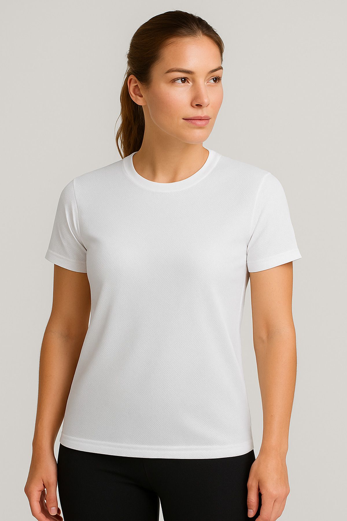KaeLaurean Kadın Performans Spor Tişört Hızlı Kuruyan Esnek ve Dayanıklı Kumaş Nem Emici Spor T-Shirt