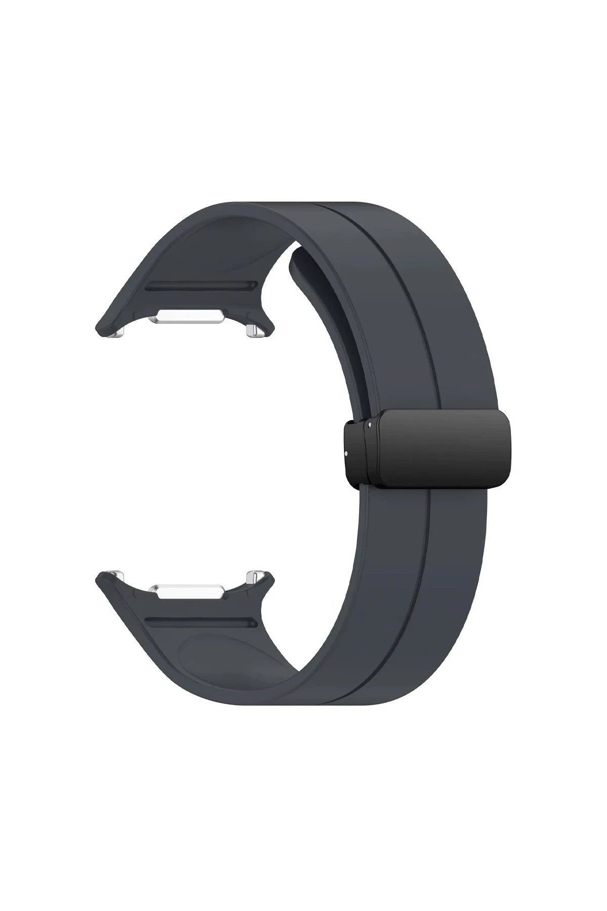 Toptan Bulurum Watch 7 Ultra KR418 Uyumlu  Tender Silikon Kordon - Gri