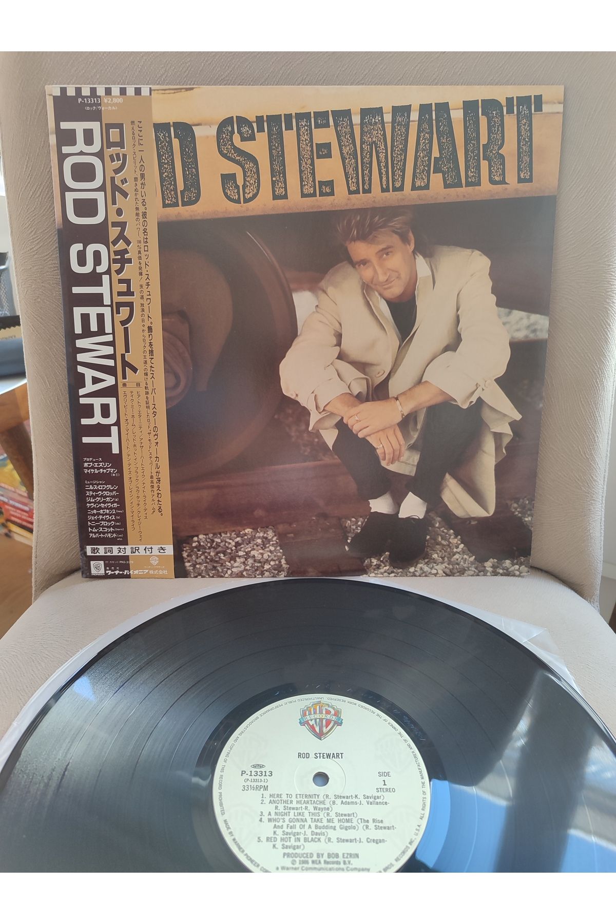 Plakperest ROD STEWART - Rod Stewart - 1986 Japonya Basım LP Plak Albüm - Obi’li 2.el