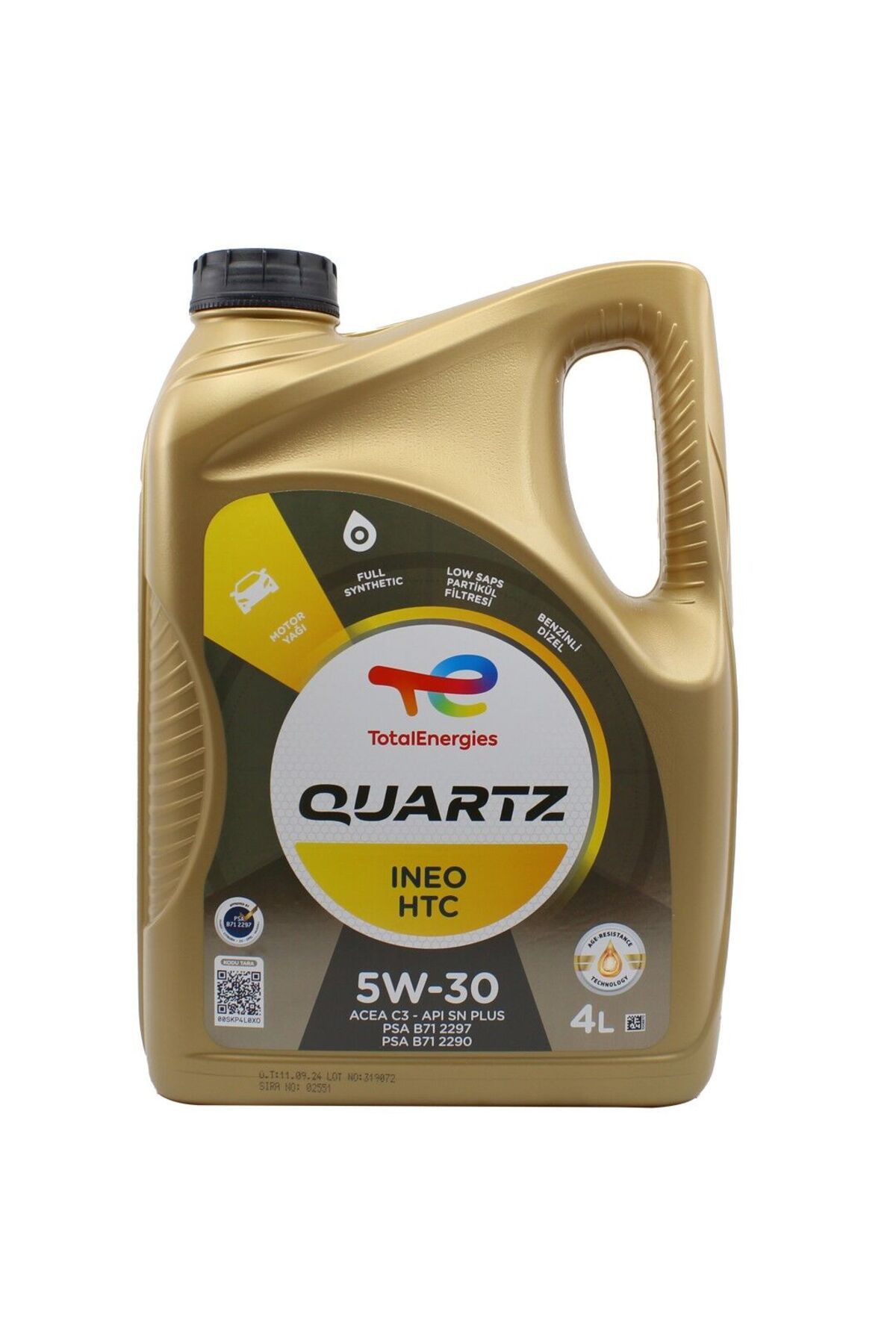 TOTAL Quartz Ineo Htc 5W30 4 Lt Partiküllü Motor Yağı