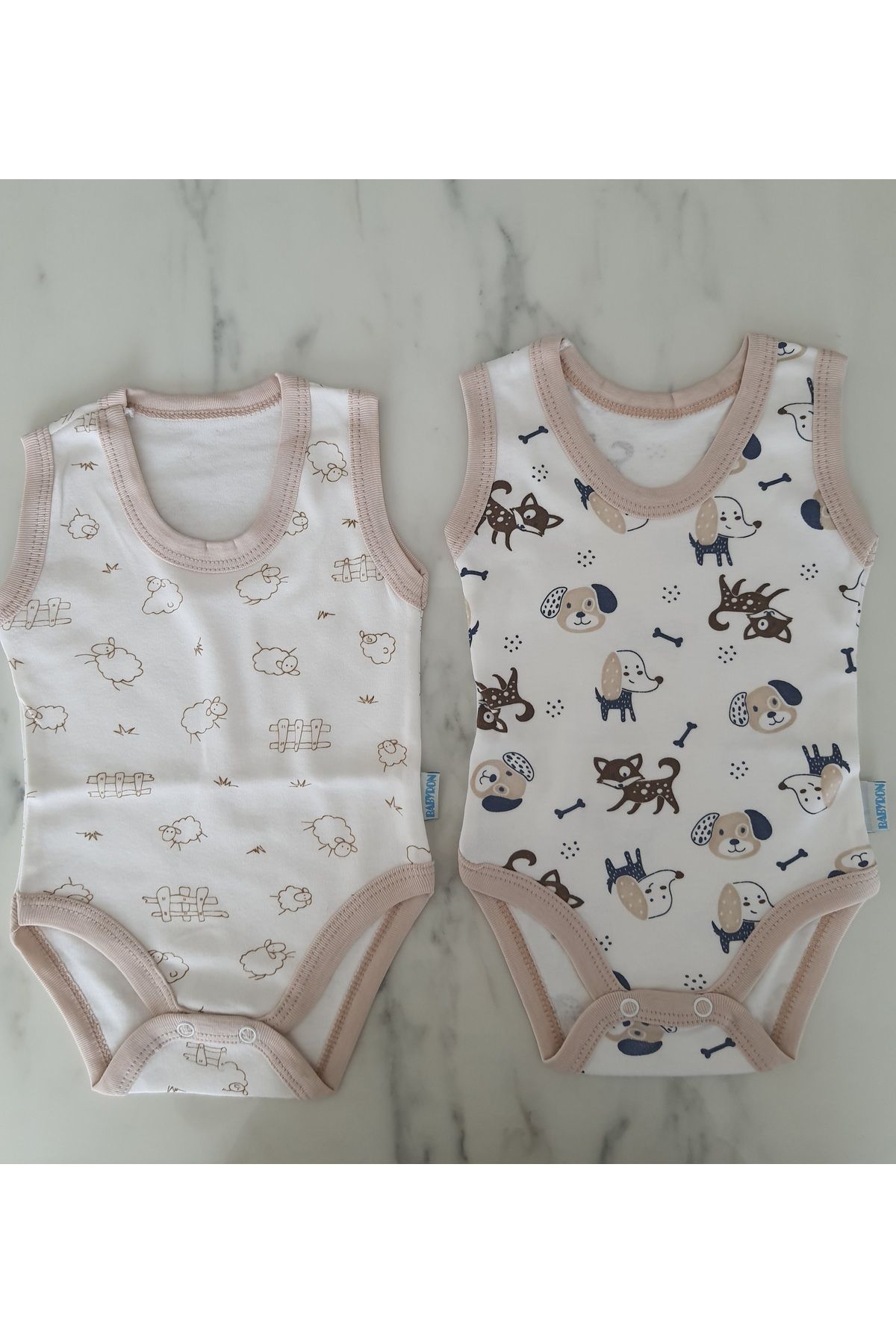 özlemmmoda Bebek 2li Çıtçıtlı Body& zıbın %100 Pamuk