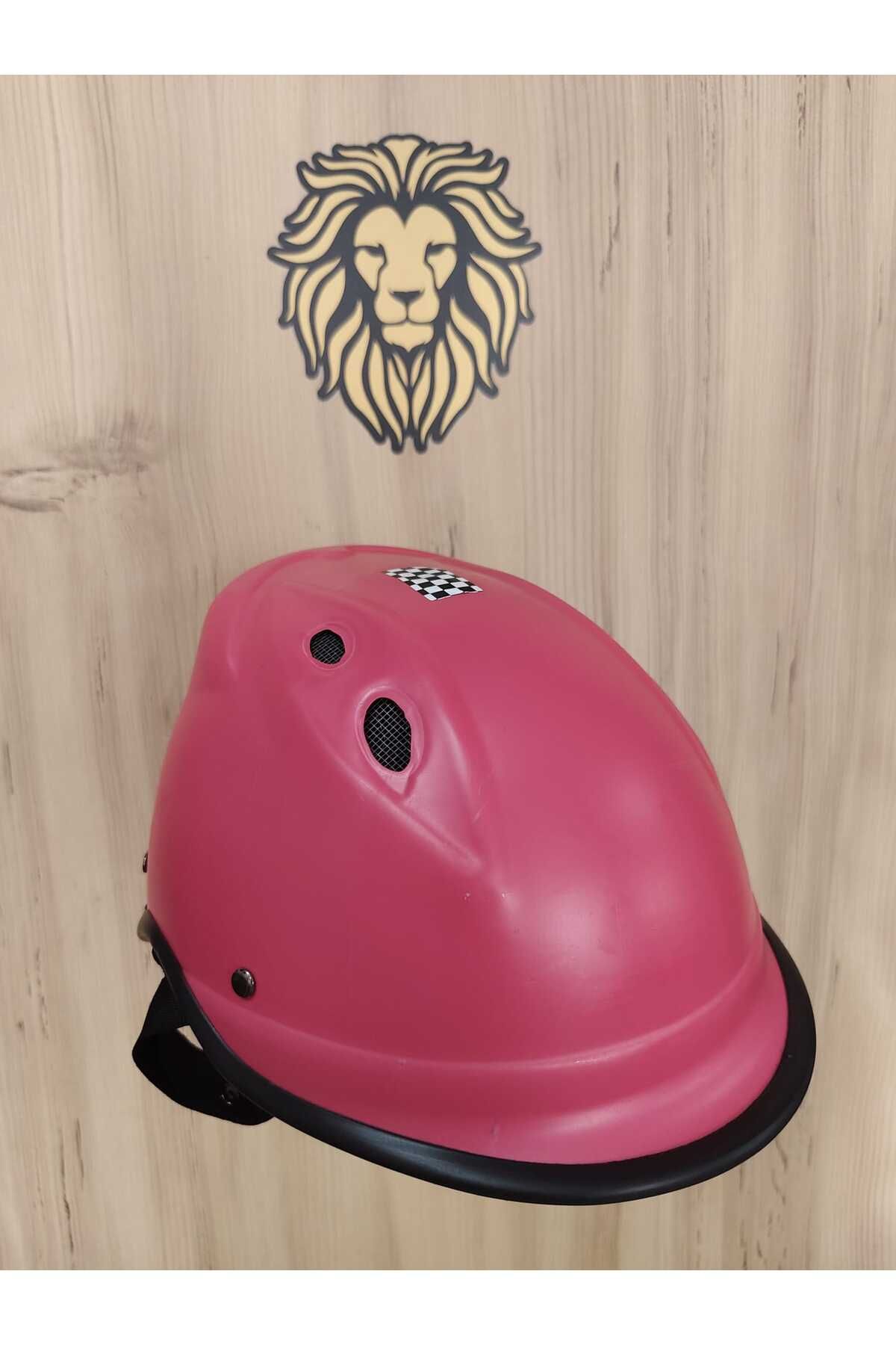 Leos -LEOS MOTOR-JOKEY KASK-HAVALANDIRMALI MODEL-PEMBE RENK-YERLİ ÜRETİM-