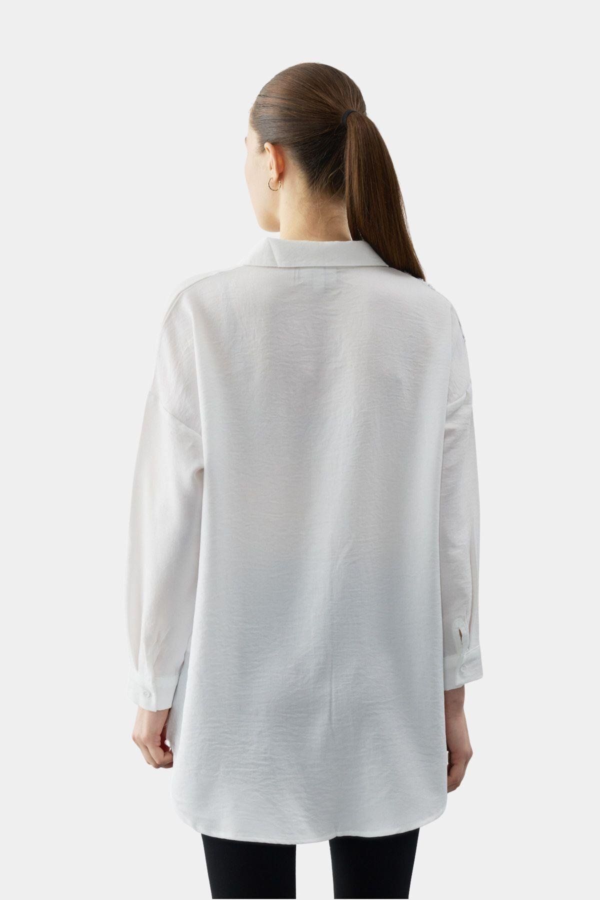 Esswaap-Sequin Patterned Tunic Ecru 4