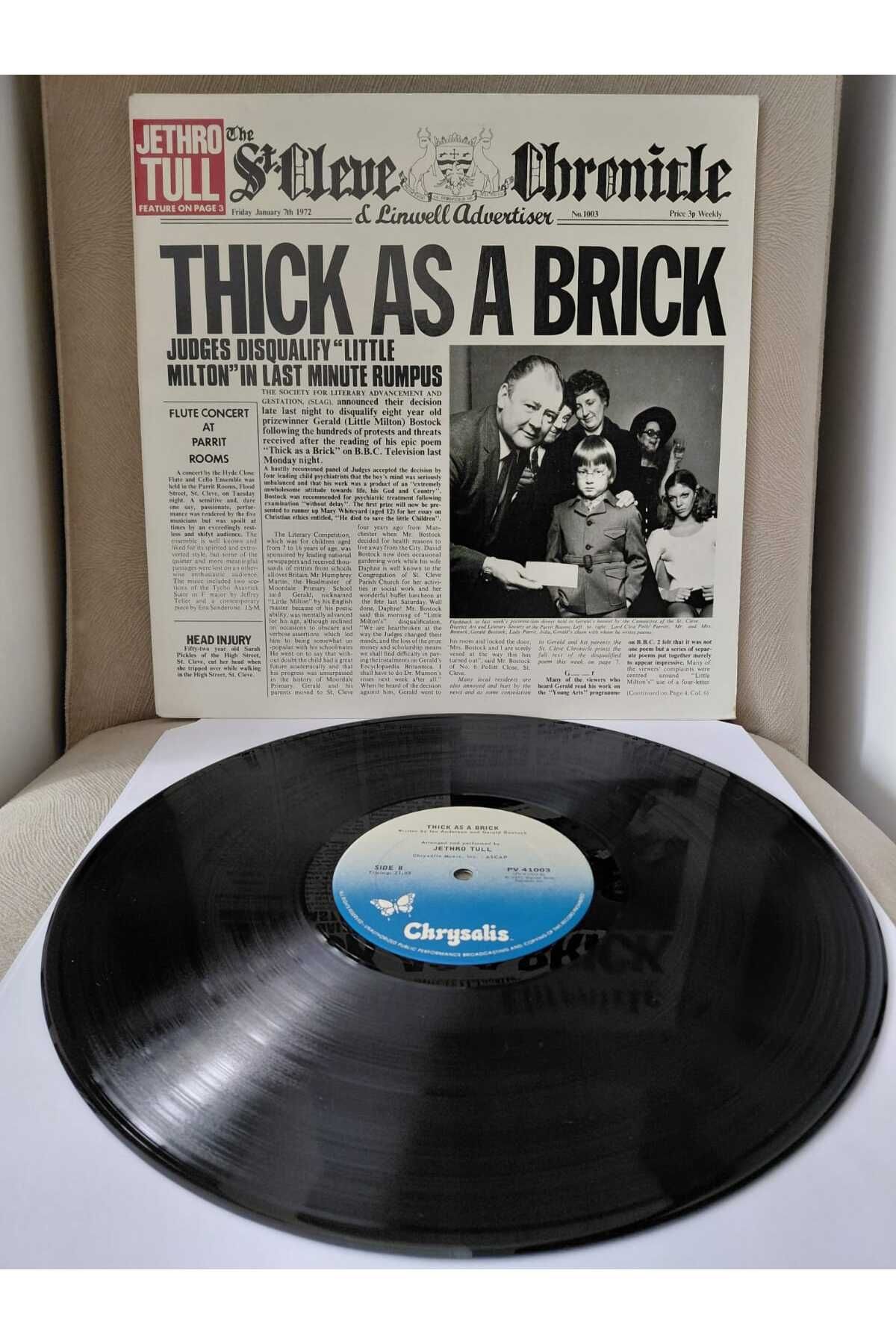 Plakperest Jethro Tull – Thick As A Brick - Amerika Dönem Basım LP Plak Albüm - Gazetesiz Zarf Kapak-2.el