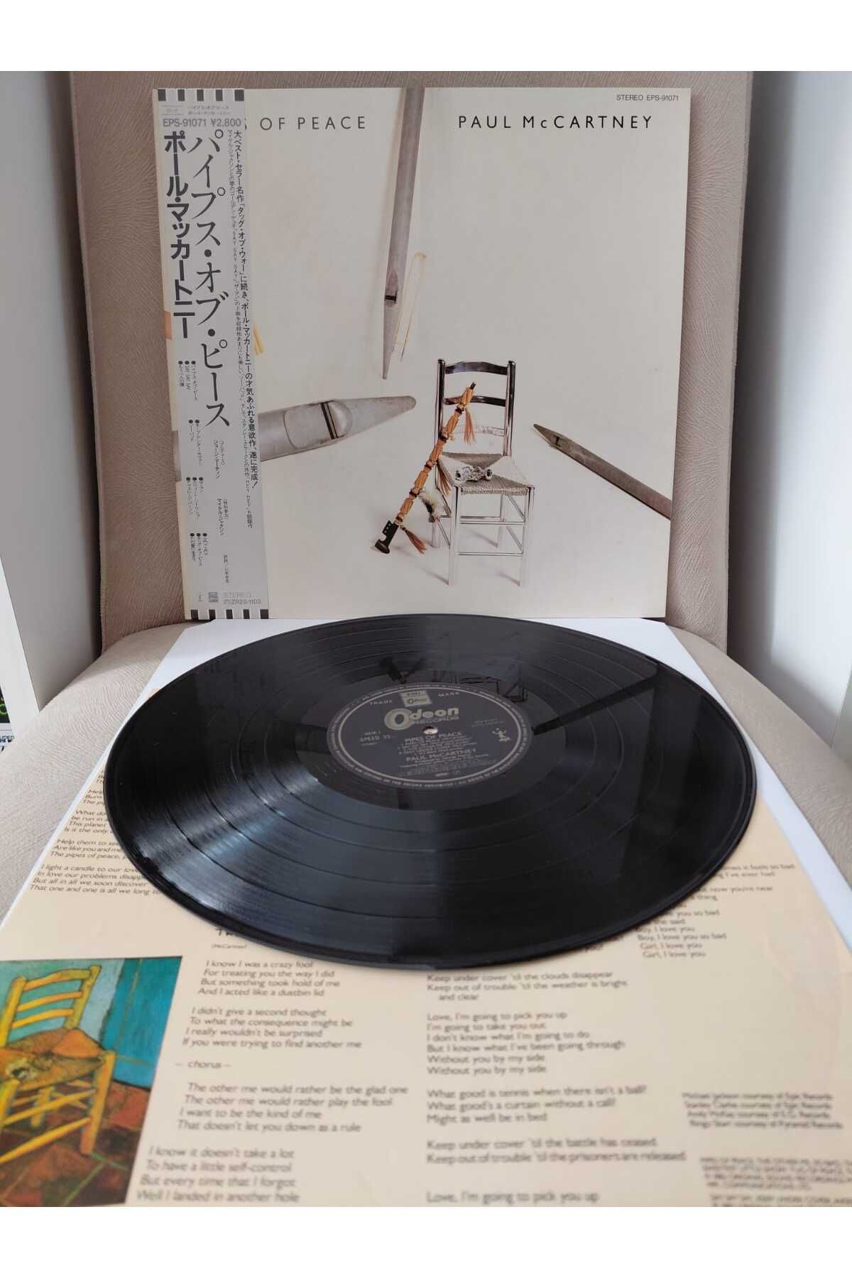 Plakperest Paul McCartney – Pipes Of Peace - 1983 Japonya Basım LP Plak Albüm - Obi’li-2.el